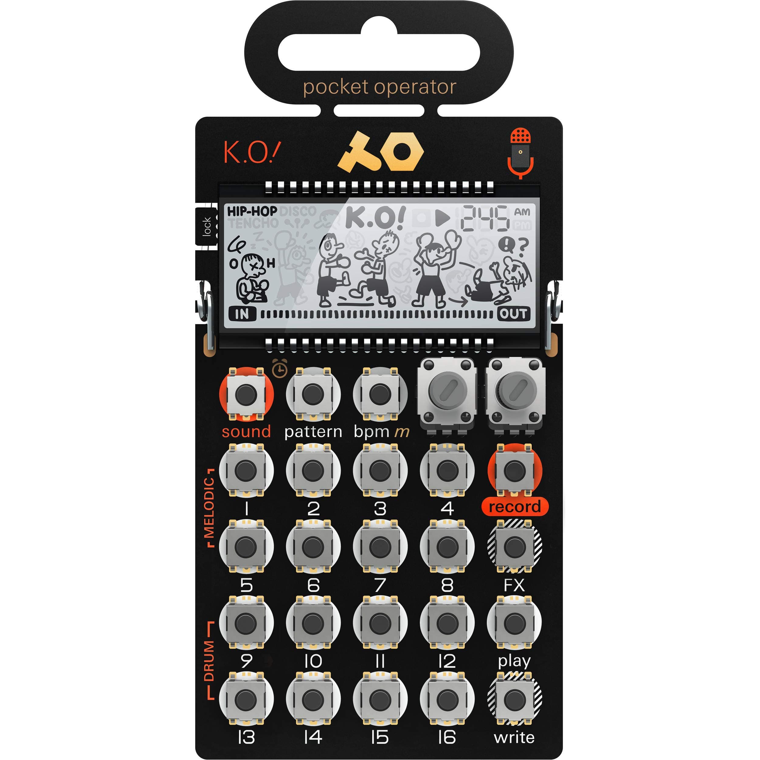 teenage engineering Pocket Operator PO-33 KO Micro Sampler and Sequencer with Built-In Recording Microphone