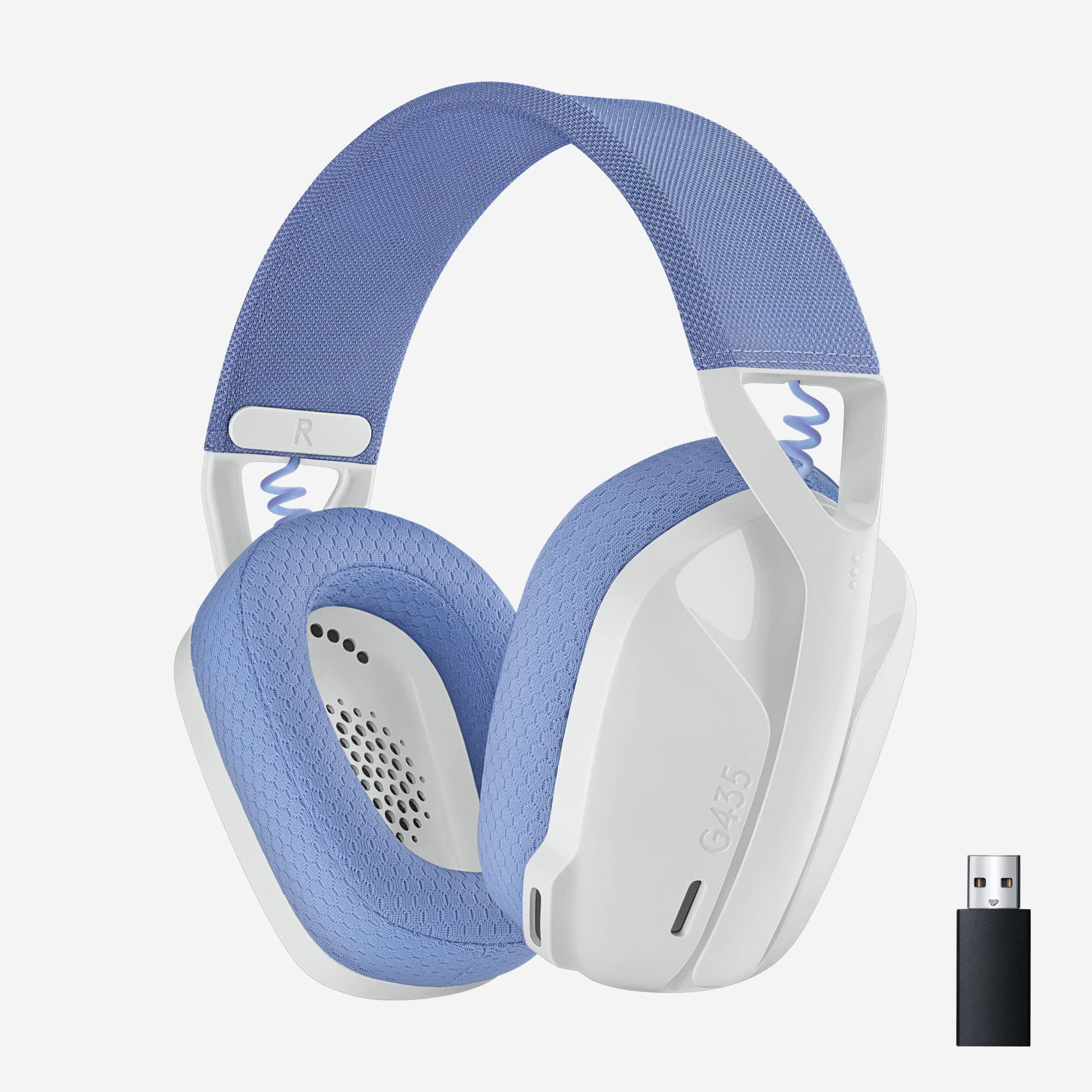 Logitech G435 LIGHTSPEED and Bluetooth Wireless Gaming Headset - Lightweight over-ear headphones, built-in mics, 18h battery, compatible with Dolby...
