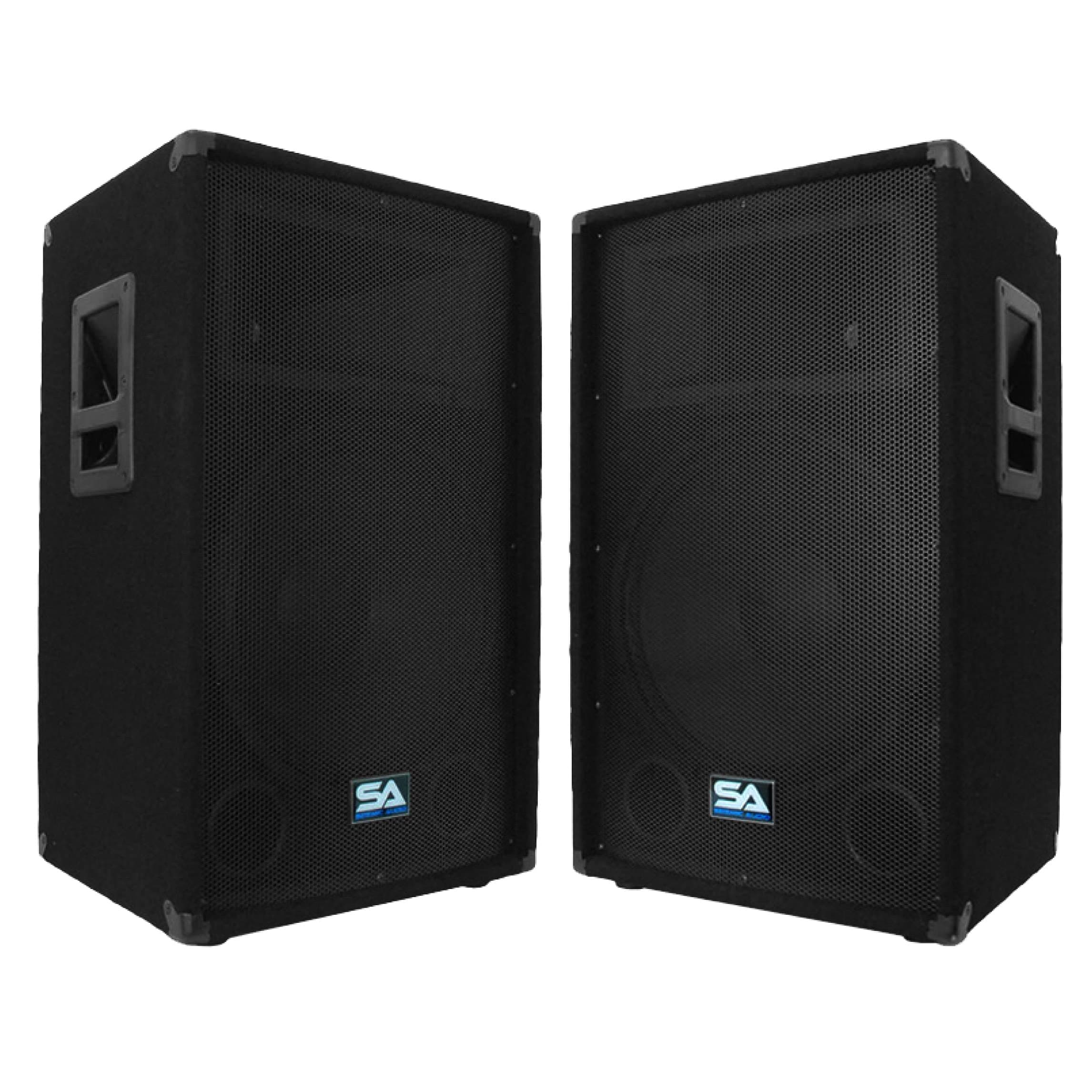 Seismic Audio Speakers Pair of Dual 15” Speakers, PA/DJ Speakers, PRO Audio, 700 Watts Speakers