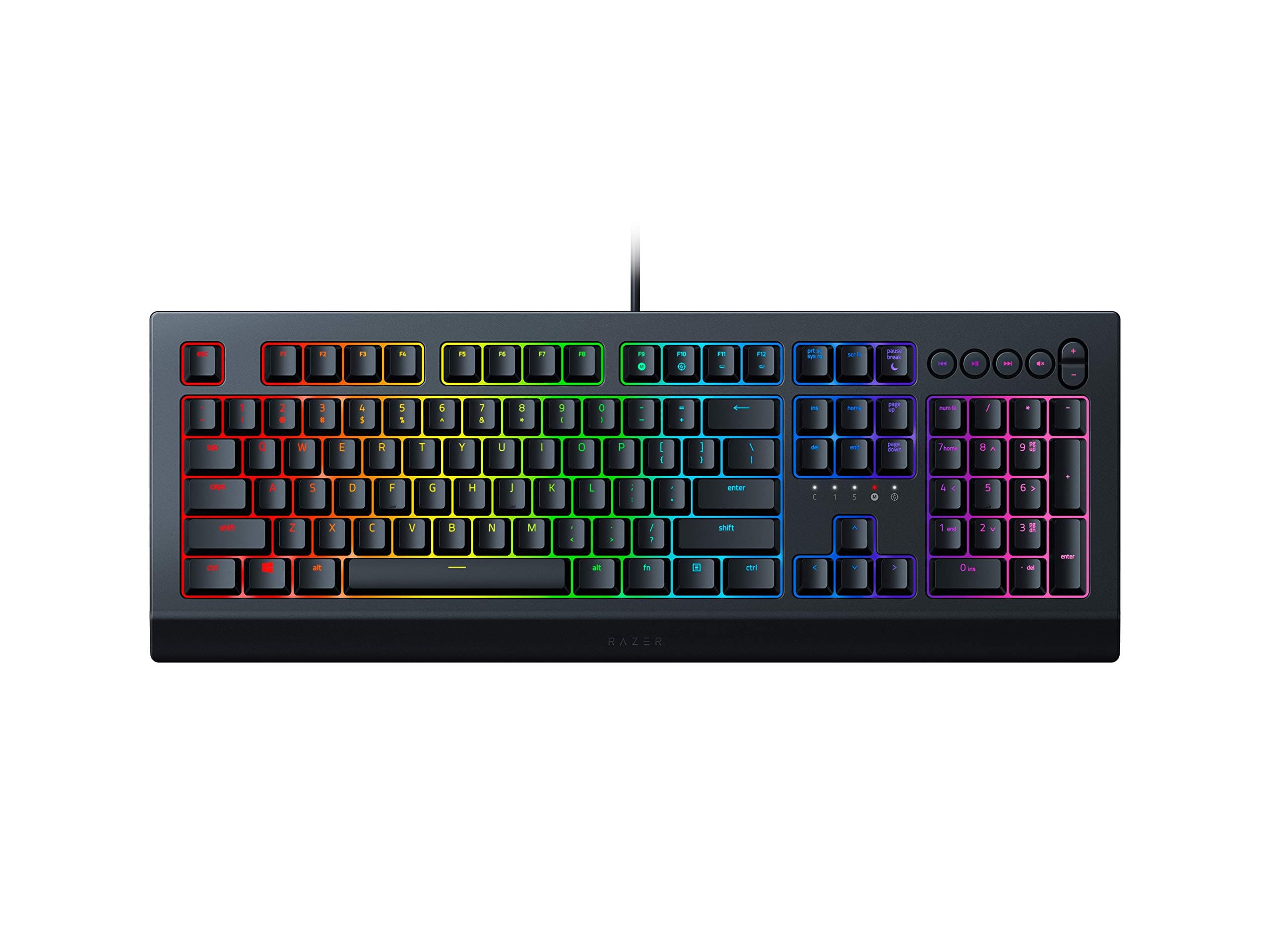 Razer Cynosa V2 Gaming Keyboard: Customizable Chroma RGB Lighting - Individually Backlit Keys - Spill-Resistant Design - Programmable Macro Functio...