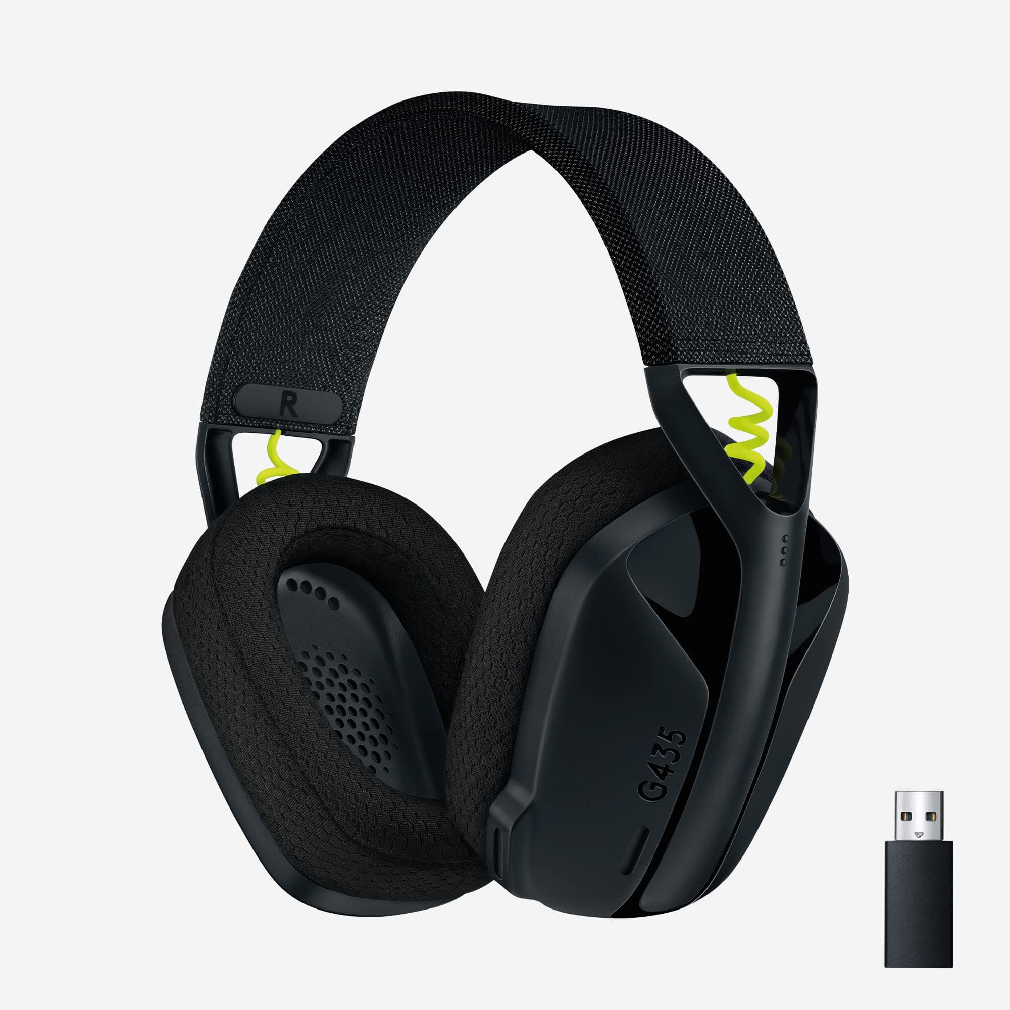 Logitech G435 LIGHTSPEED and Bluetooth Wireless Gaming Headset - Lightweight over-ear headphones, built-in mics, 18h battery, compatible with Dolby...