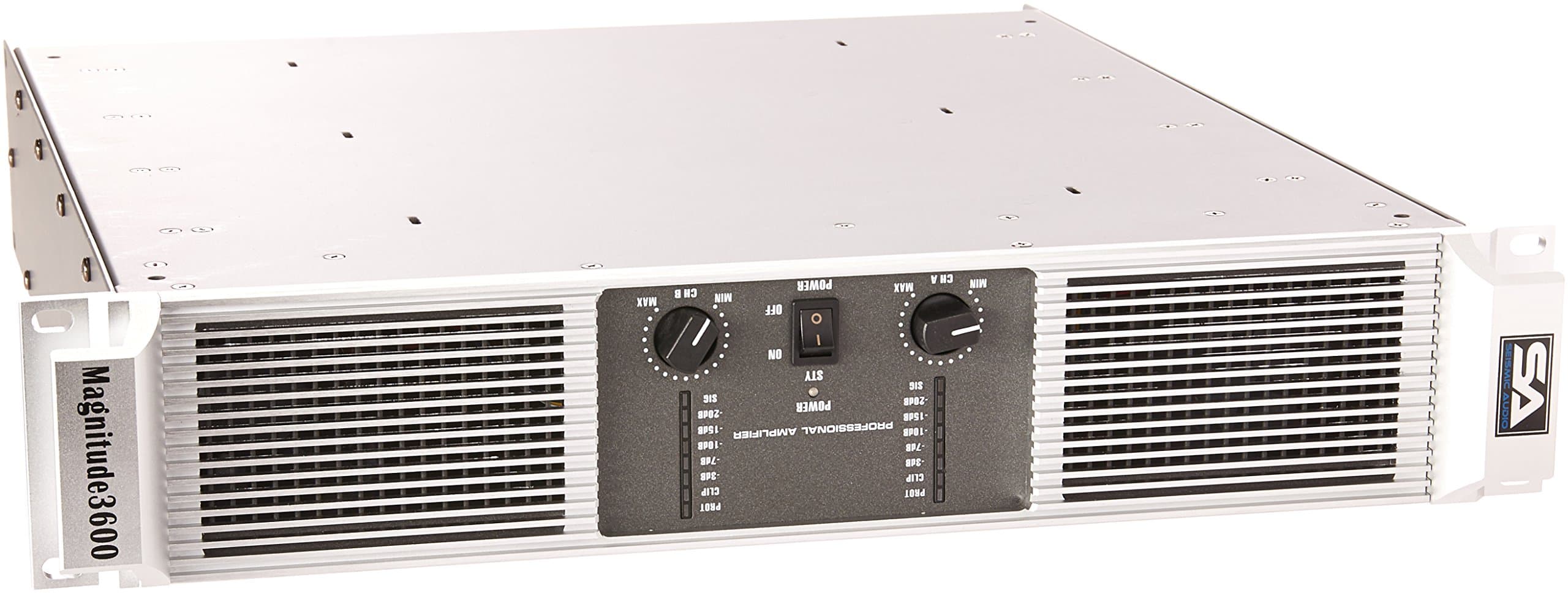 Seismic Audio Speakers Magnitude 3600 2 Channel Power Amplifier, 1200 Watts RMS Amplifier