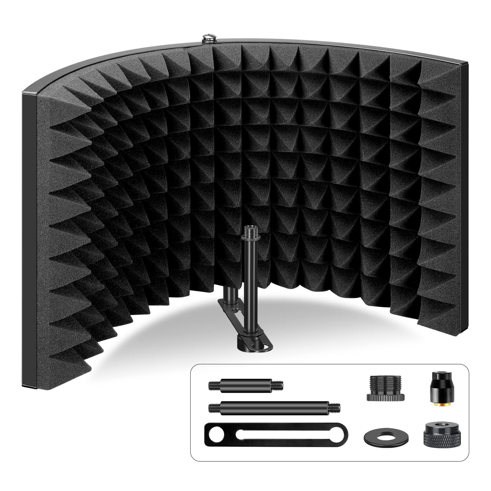 Aokeo (AO-302) Professional Studio Recording Microphone Isolation Shield.High Density Absorbent Foam is Used to Filter Vocal. Suitable for Blue Yet...