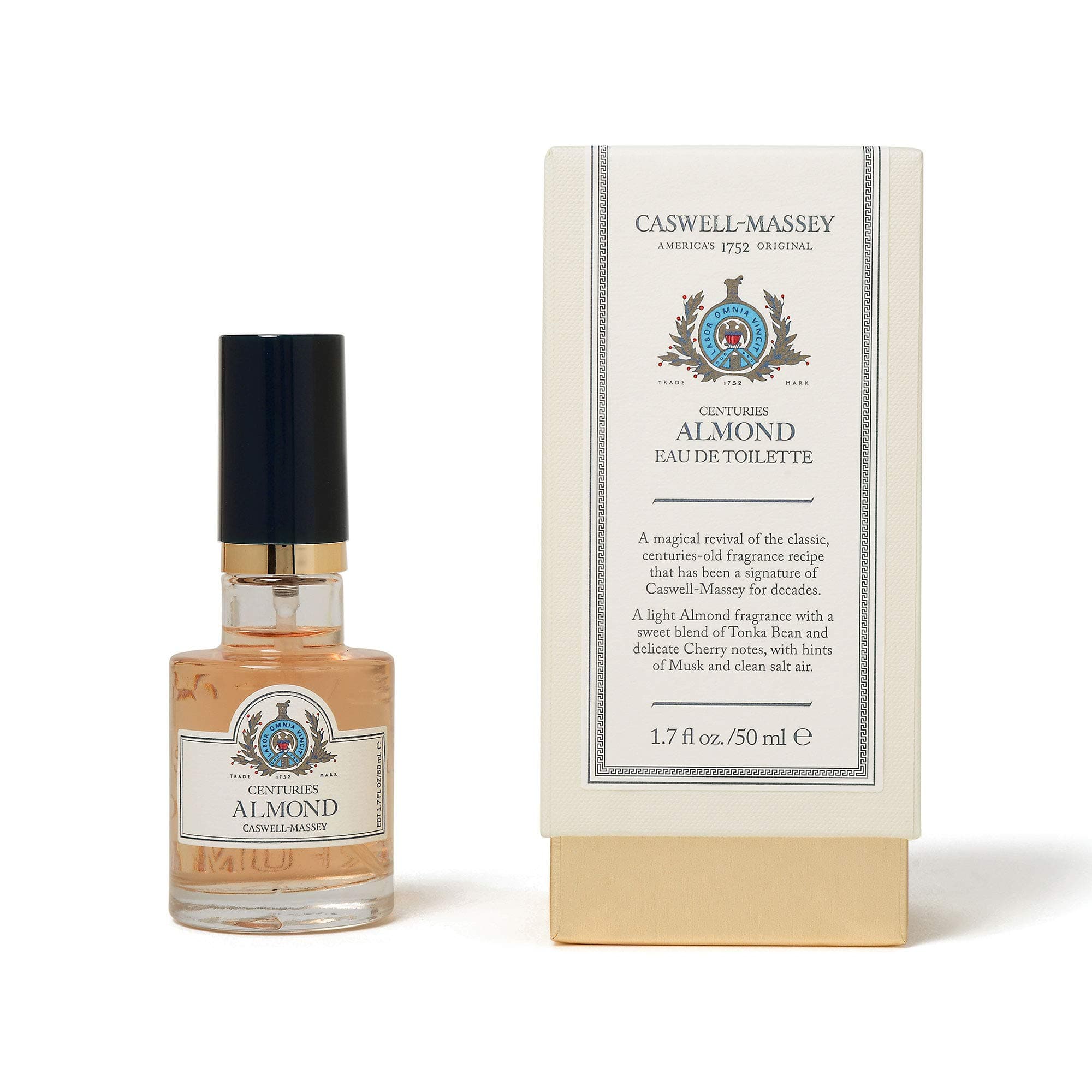 Caswell-Massey Centuries Almond Eau De Toilette Perfume Spray – Fragrance for Women Infused With Cherry and Musk, Made in USA - 1.7 Ounces