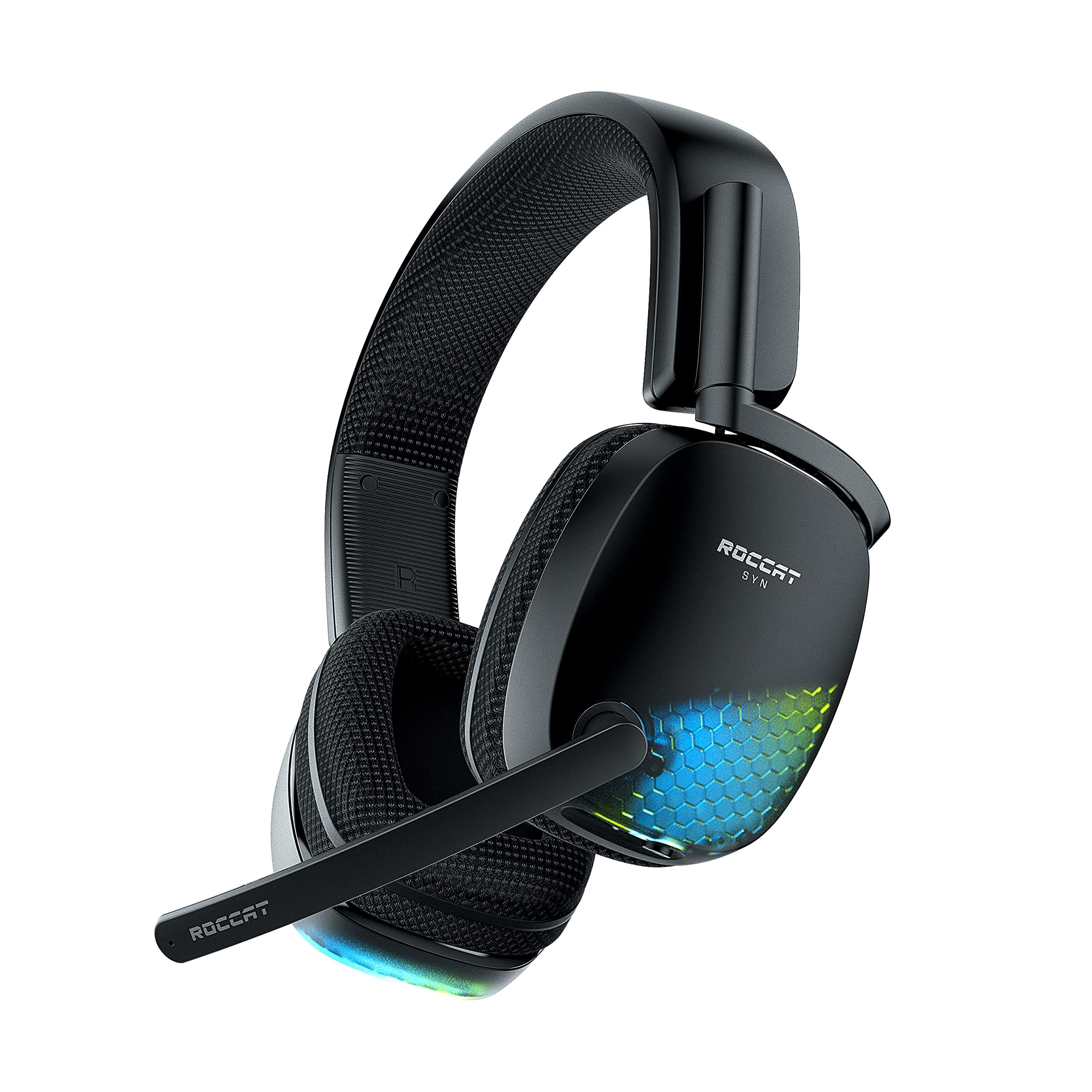 ROCCAT Syn Pro Air Wireless PC Gaming Headset, Lightweight, 3D Audio Surround Sound, Noise Cancelling Microphone, RGB AIMO Lighting, All-Day Batter...