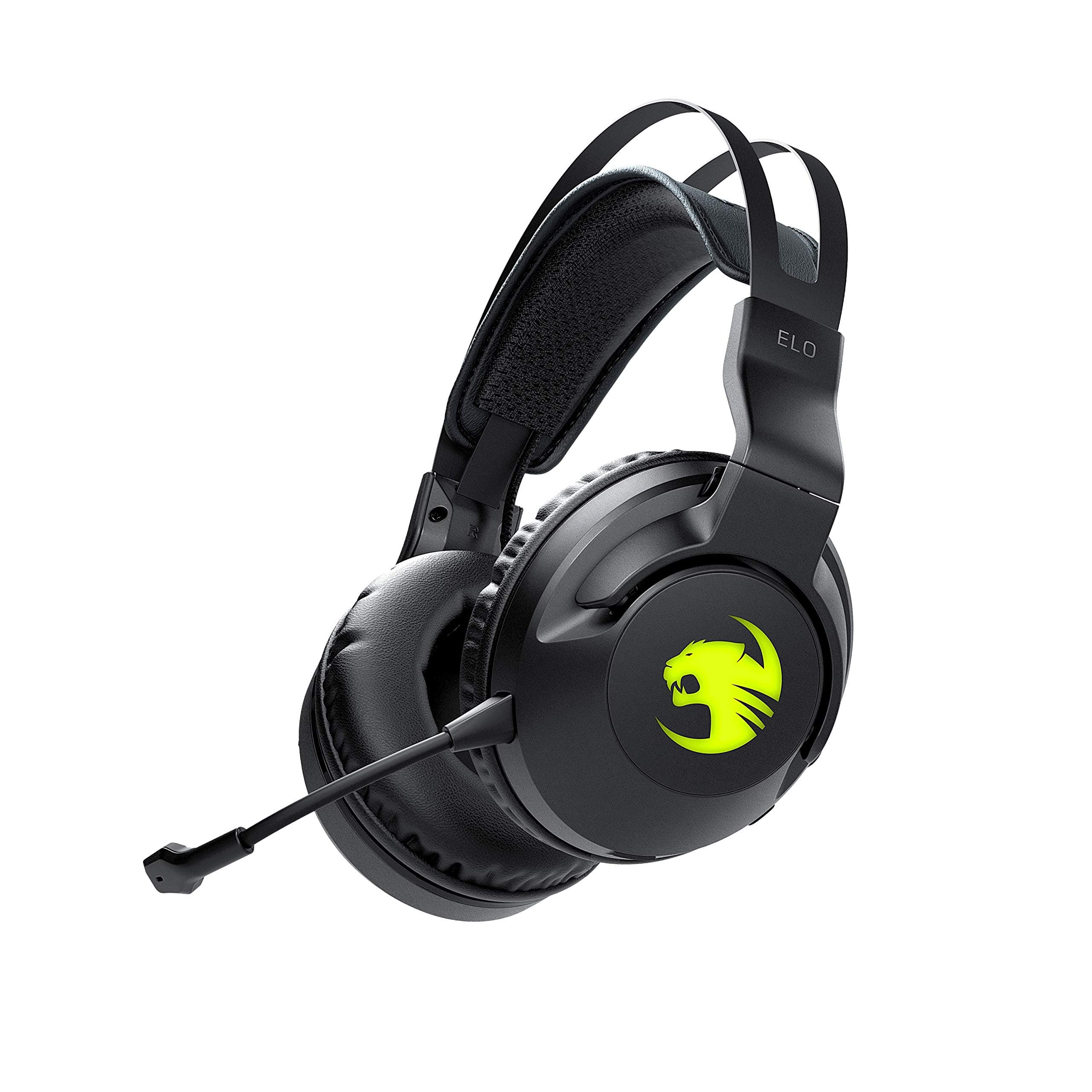 ROCCAT Elo 7.1 Air PC Wireless Gaming Headset, Surround Sound Headphones with Detachable Noise Cancelling Microphone, 50mm Drivers, 24 Hr Battery L...