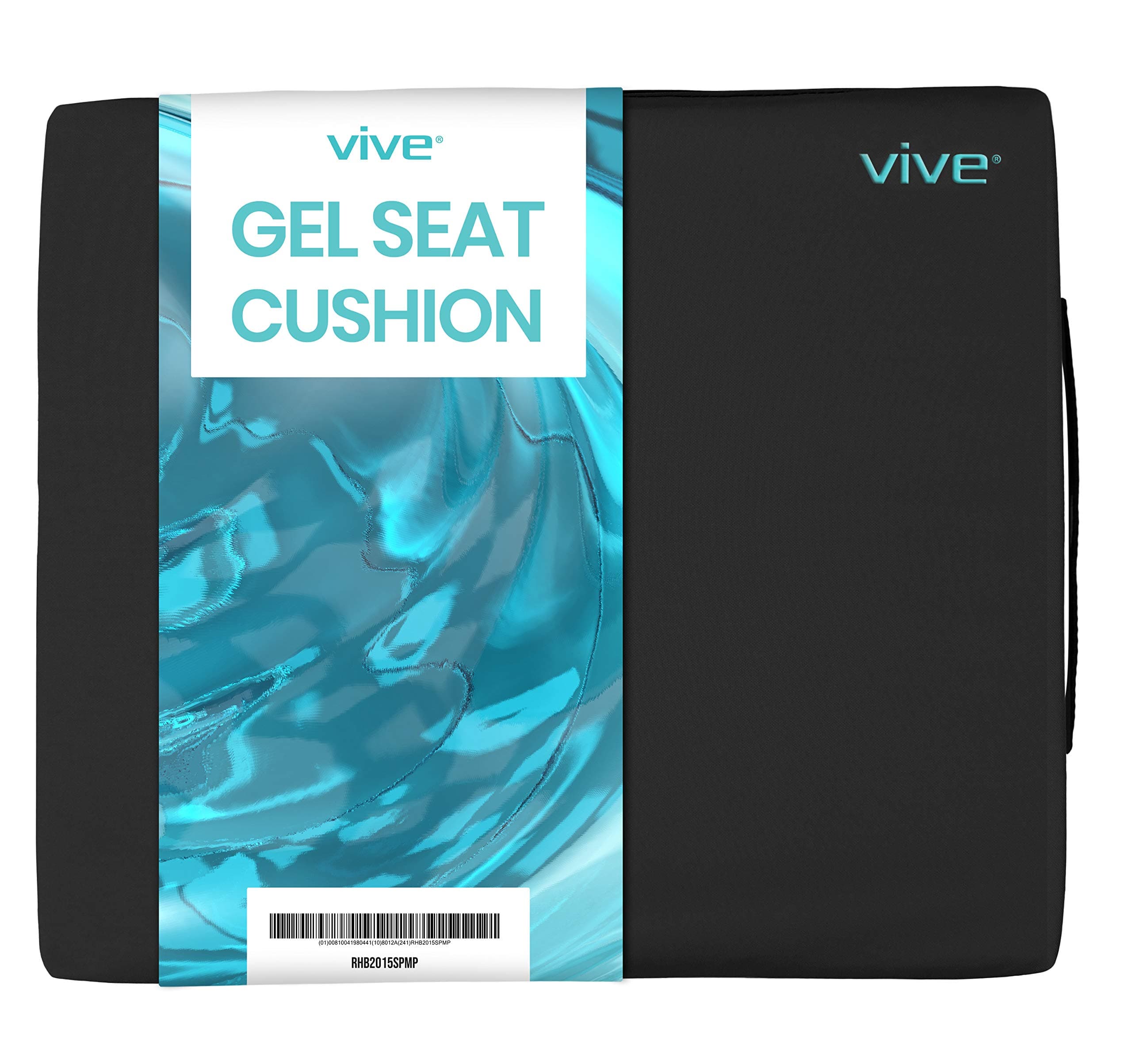 Vive Wheelchair Cushion - Gel Seat Pad for Coccyx, Orthopedic Back Support, Sciatica & Tailbone Pain Relief - Waterproof Cover + 4 Layer Foam Suppo...