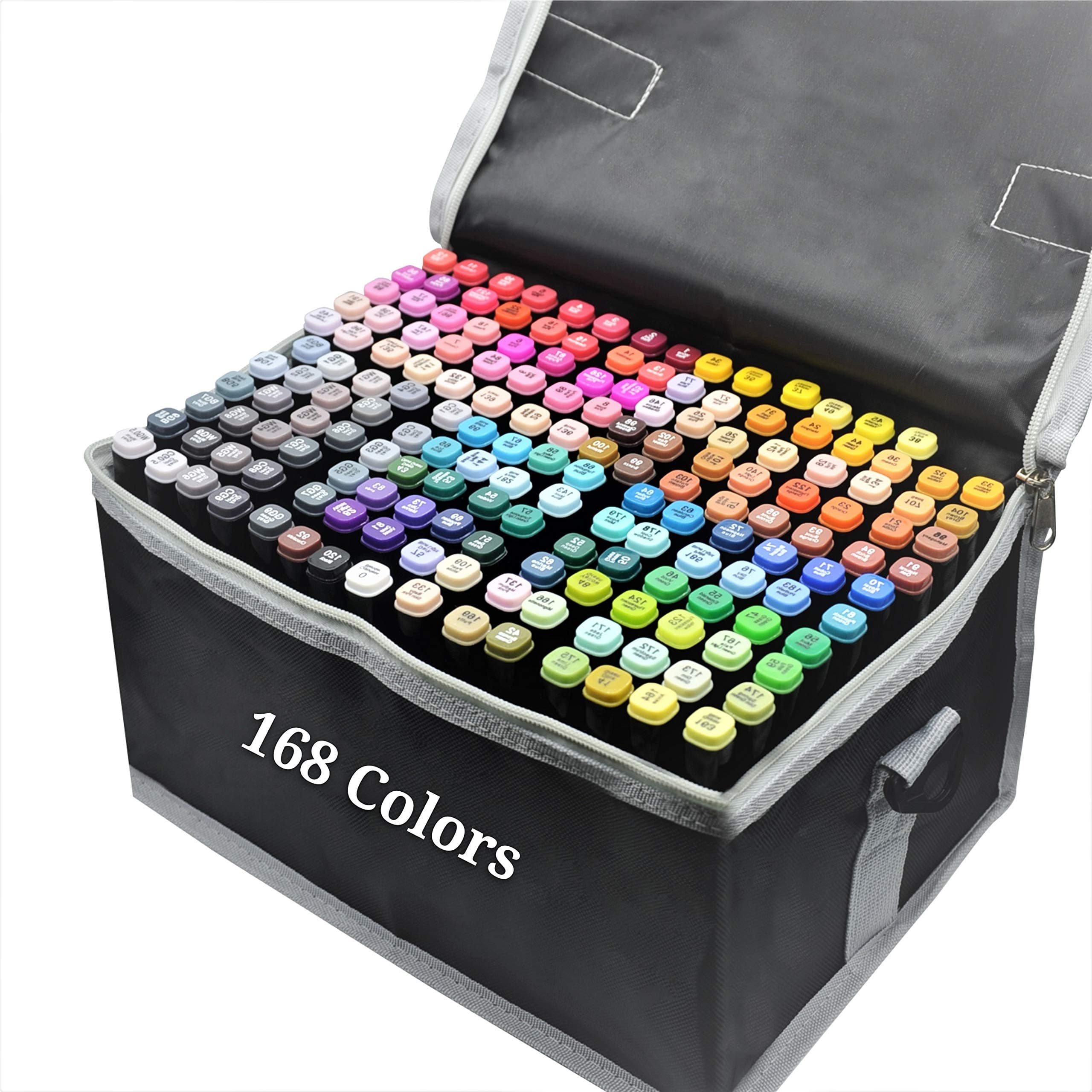 Alcohol Markers 168 Colors Dual Tips Permanent Art Markers Pen for Kids & Adult Brush Markers Highlighter Pen Sketch Markers for Drawing Sketching ...