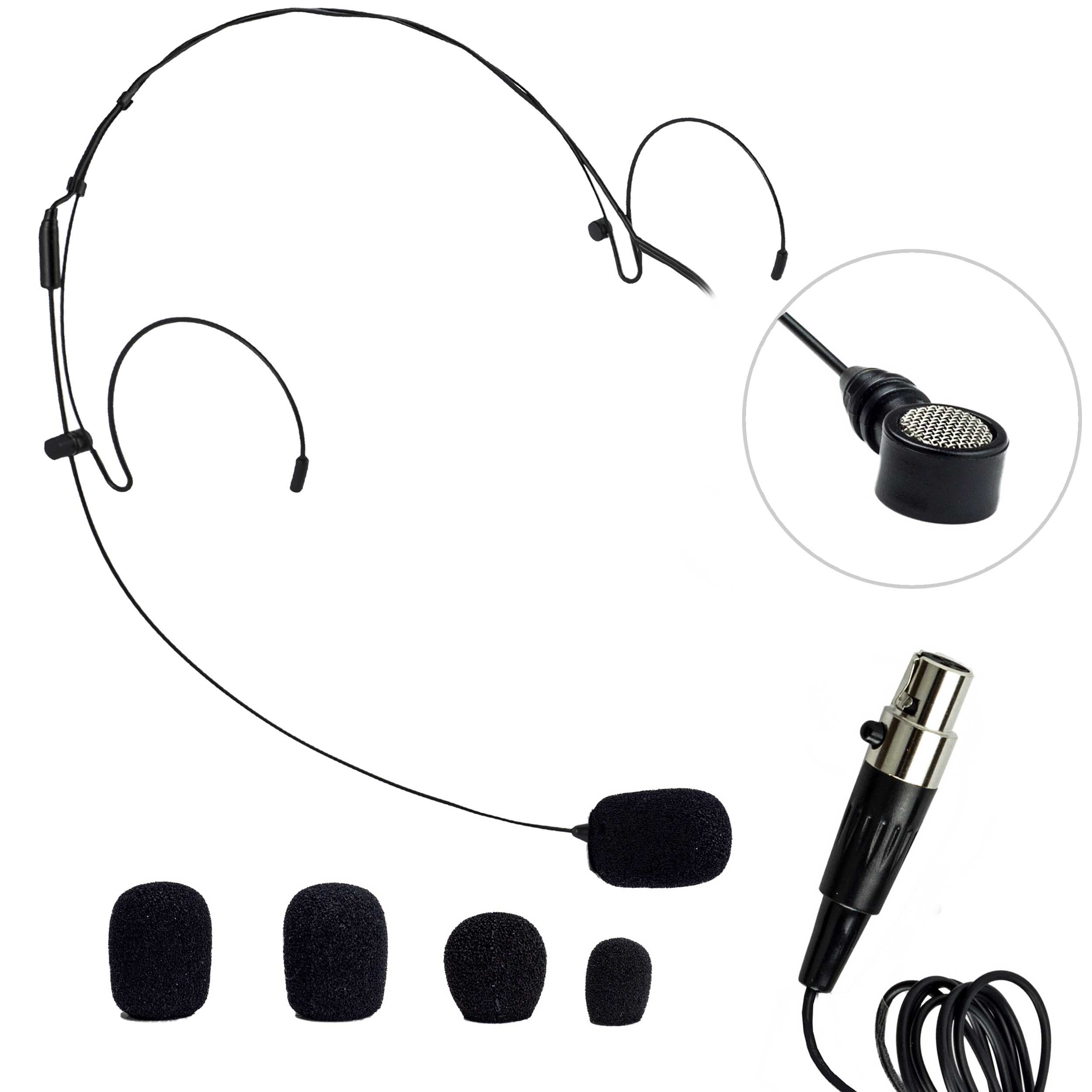 Nady HM-20U Headworn Uni-Directional Microphone – Lightweight Hands-Free Microphone use for Singers, Aerobics Instructors, Teachers etc, Mini-XLR C...