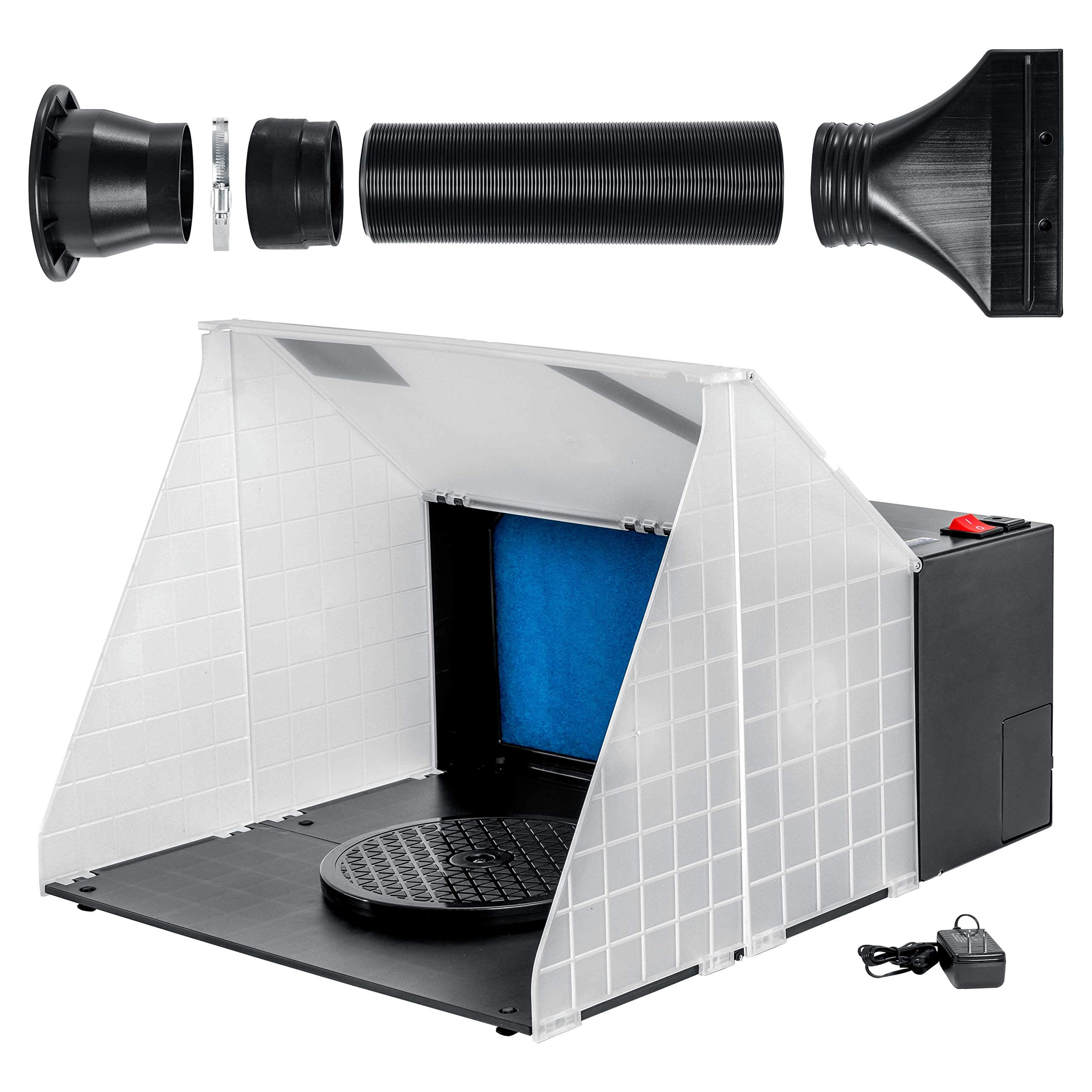 Master Airbrush Portable Hobby Airbrush Craft Spray Booth (Without Optional LED Lighting) for Painting All Art, Cake, Craft, Hobby, Nails, T-Shirts...