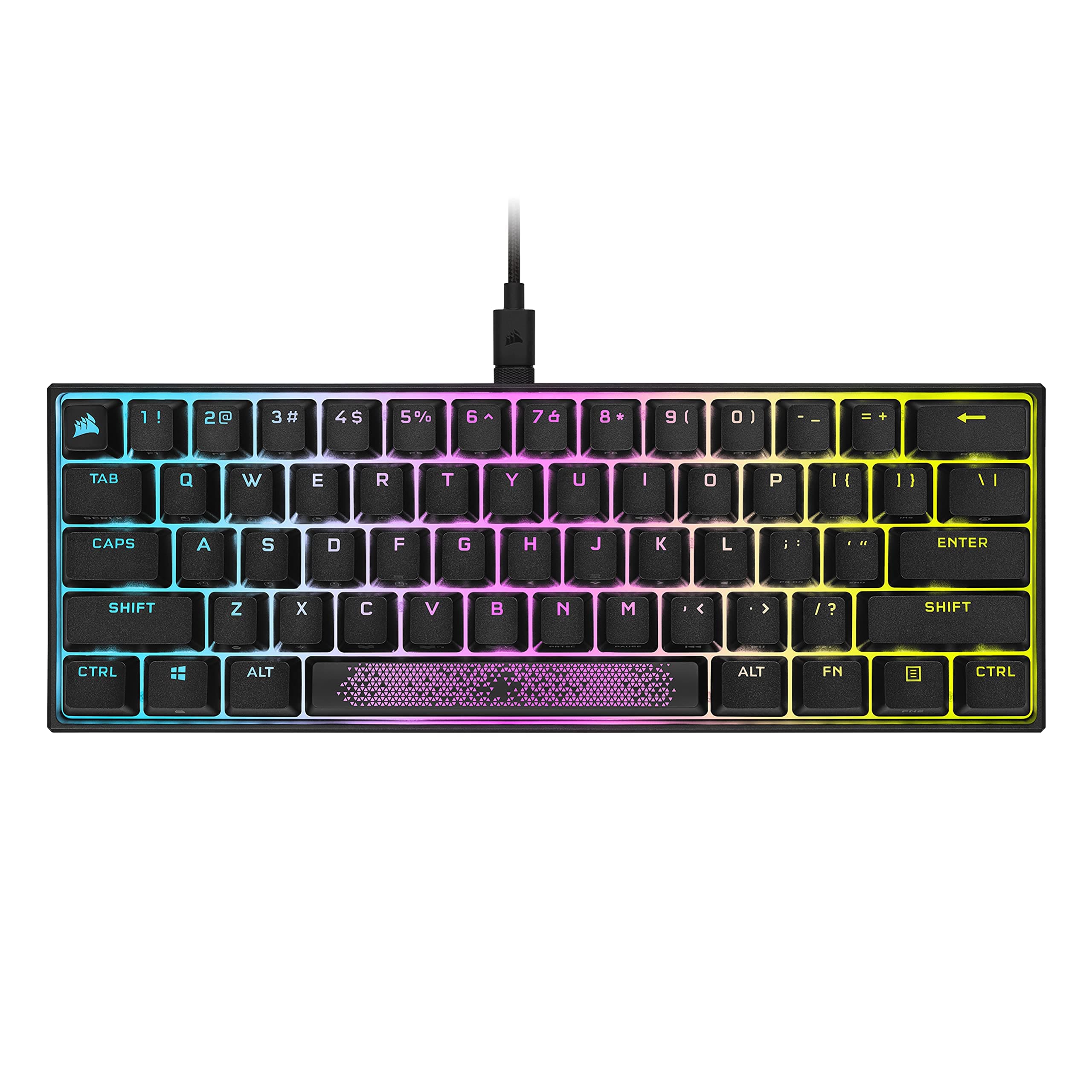 Corsair K65 RGB MINI 60% Mechanical Gaming Keyboard (Customizable Per-Key RGB Backlighting, CHERRY MX Speed Mechanical Keyswitches, Detachable USB ...