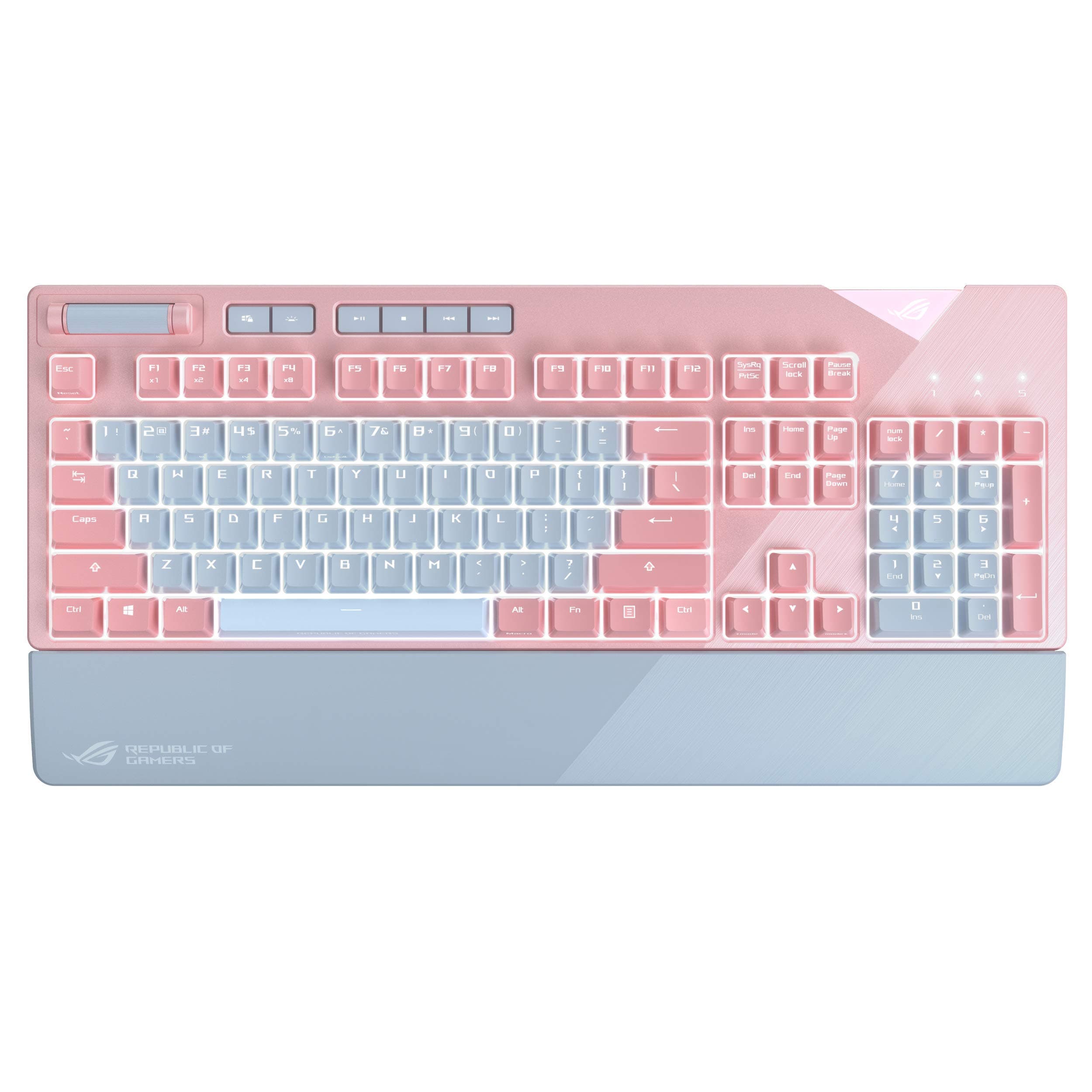 ASUS ROG Strix Flare Pnk (Cherry MX Red) Limited Edition Mechanical Gaming Keyboard with Switches, Aura Sync RGB Lighting, Customizable Badge, USB ...