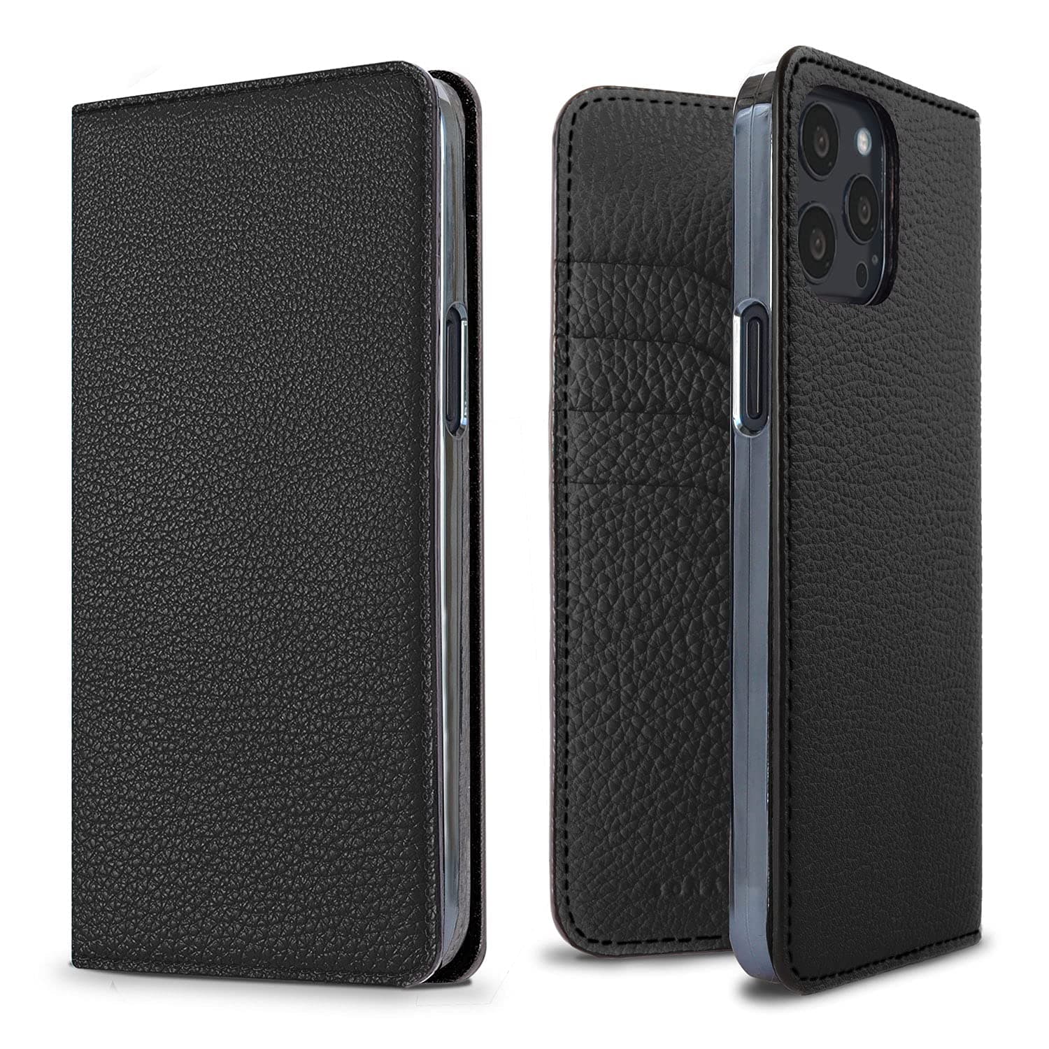 BONAVENTURA Diary Smartphone Case [Compatible with iPhone 13 Pro Max, Black] BODT13PM-BK
