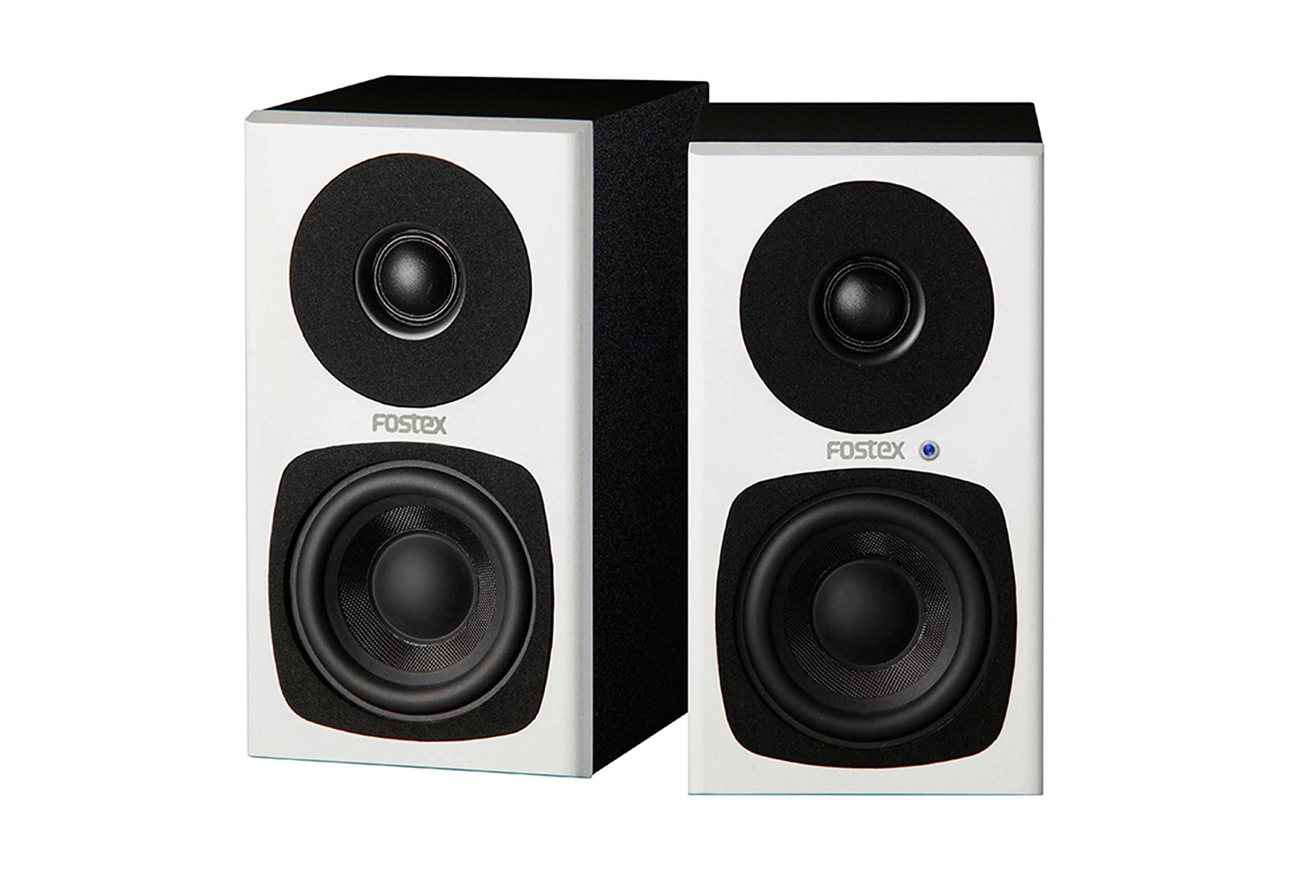 Fostex 2-Way Active Speaker System, Pair, White (PM03H-W)