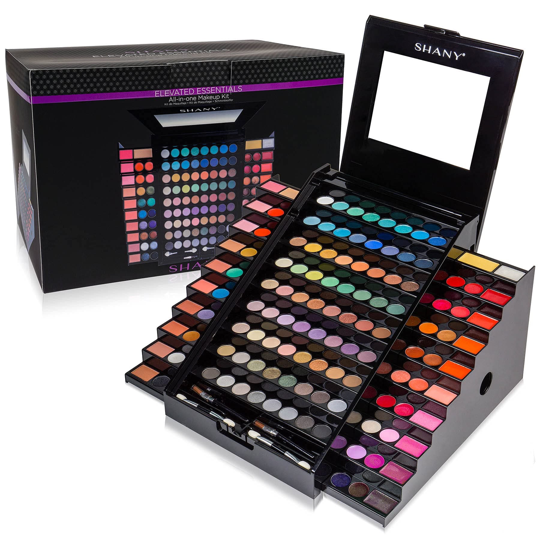 SHANY Elevated Essentials Makeup Set - All-in-One Makeup Kit with 72 Eyeshadows, 28 Lip Colors, 18 Gel Eyeliners, 10 Blushes, 1 Eye Primer, and 1 C...