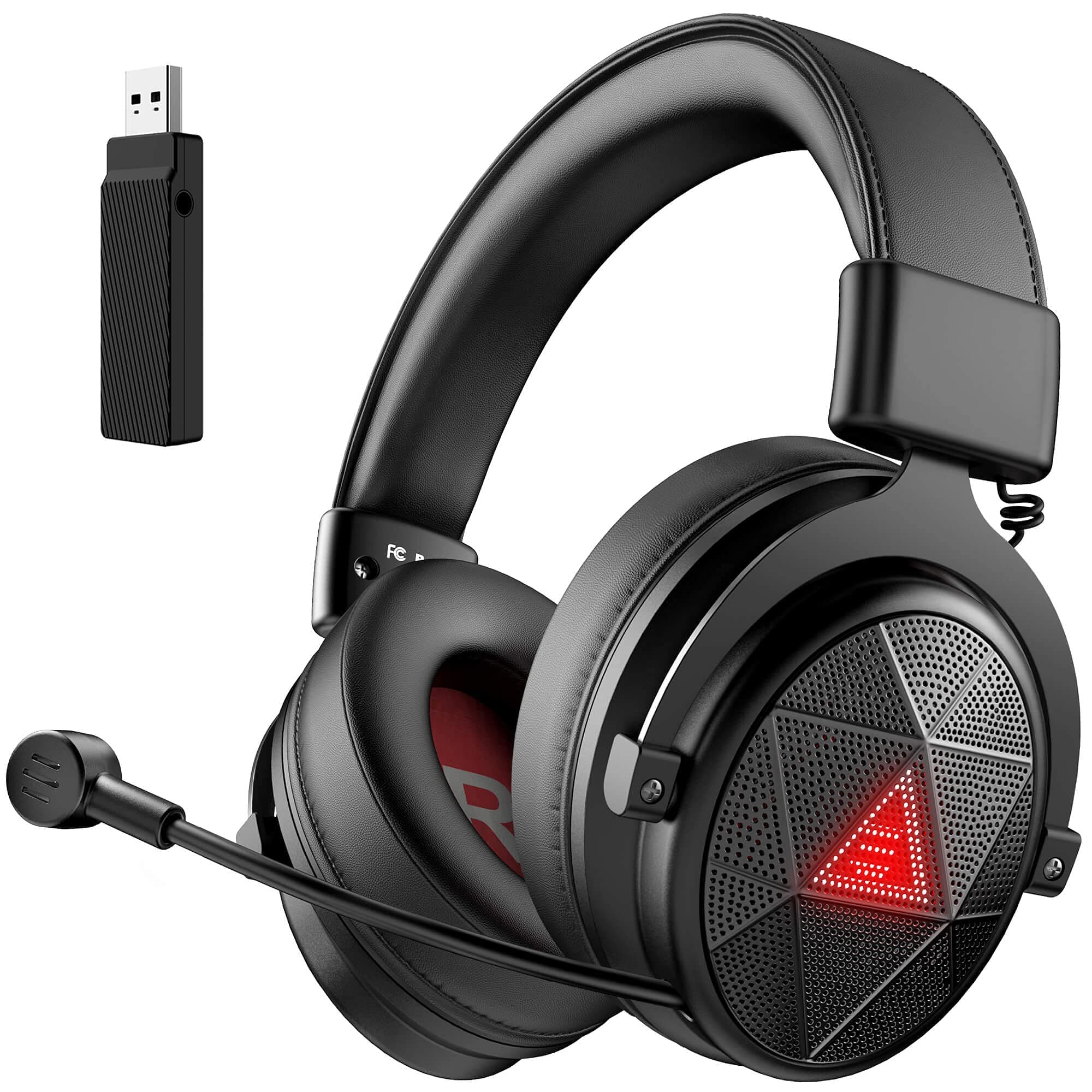 EKSA 5.8G Wireless Gaming Headset, Call Noise Cancelling Headphones with Microphone, 7.1 Surround Sound, Ultra-Low Latency, 12H Playtime, Wireless ...