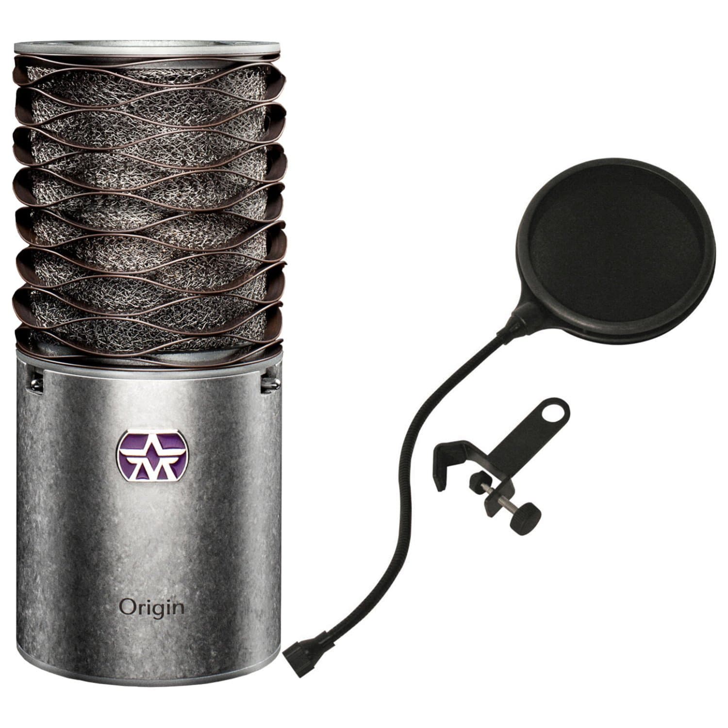 ASTON ORIGIN CARDIOID CONDENSER MICROPHONE w/Pop Filter