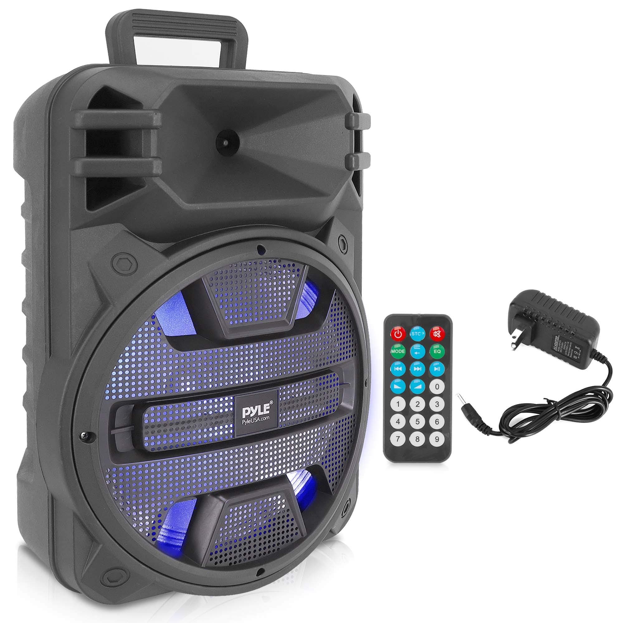 Portable Bluetooth PA Speaker System - 800W Outdoor Bluetooth Speaker Portable PA System w/Microphone in, Party Lights, USB SD Card Reader, FM Radi...