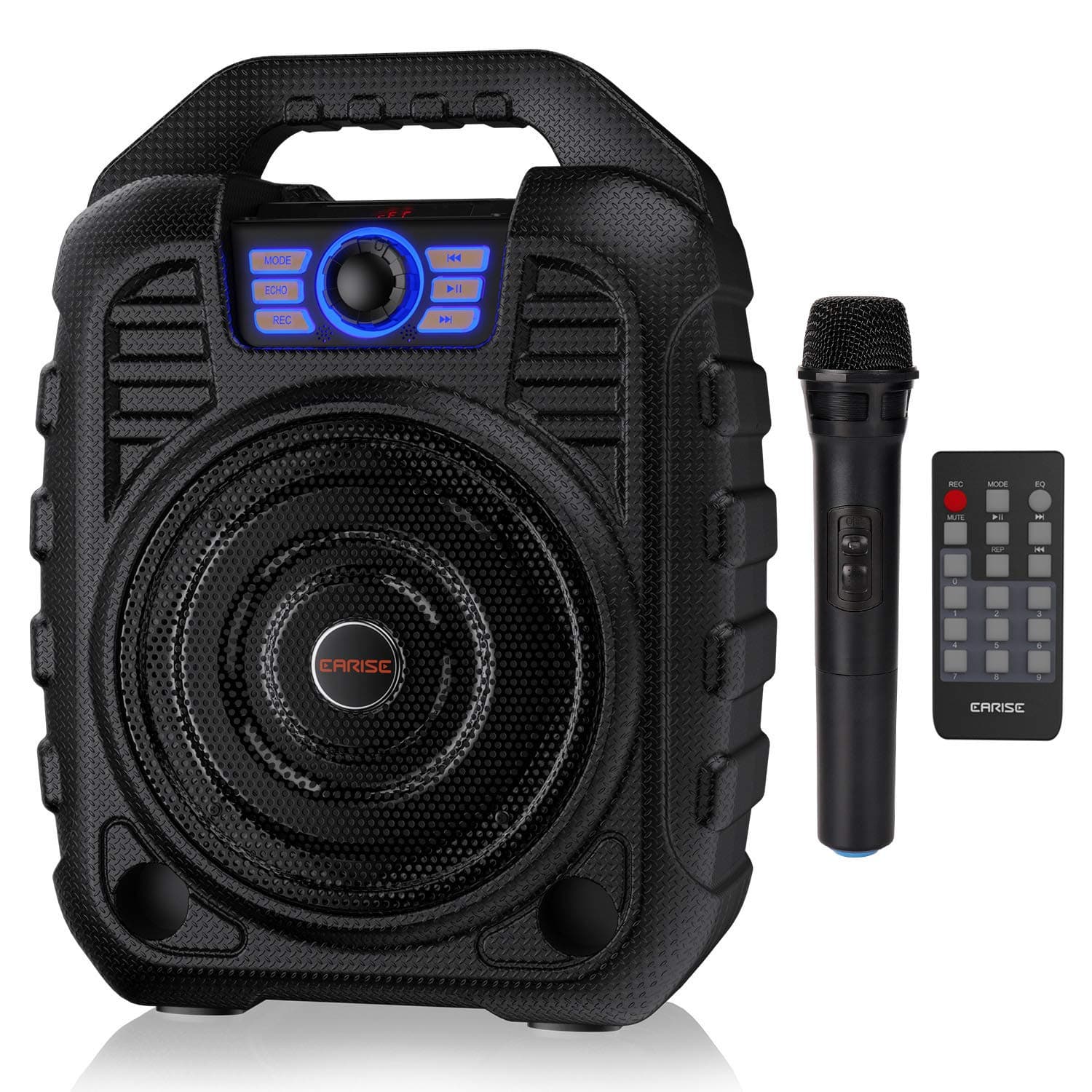 EARISE T26 Portable Bluetooth PA Speaker System with Wireless Microphone, Karaoke Machine for Party / Outdoors, FM Radio, Audio Recording, Remote C...