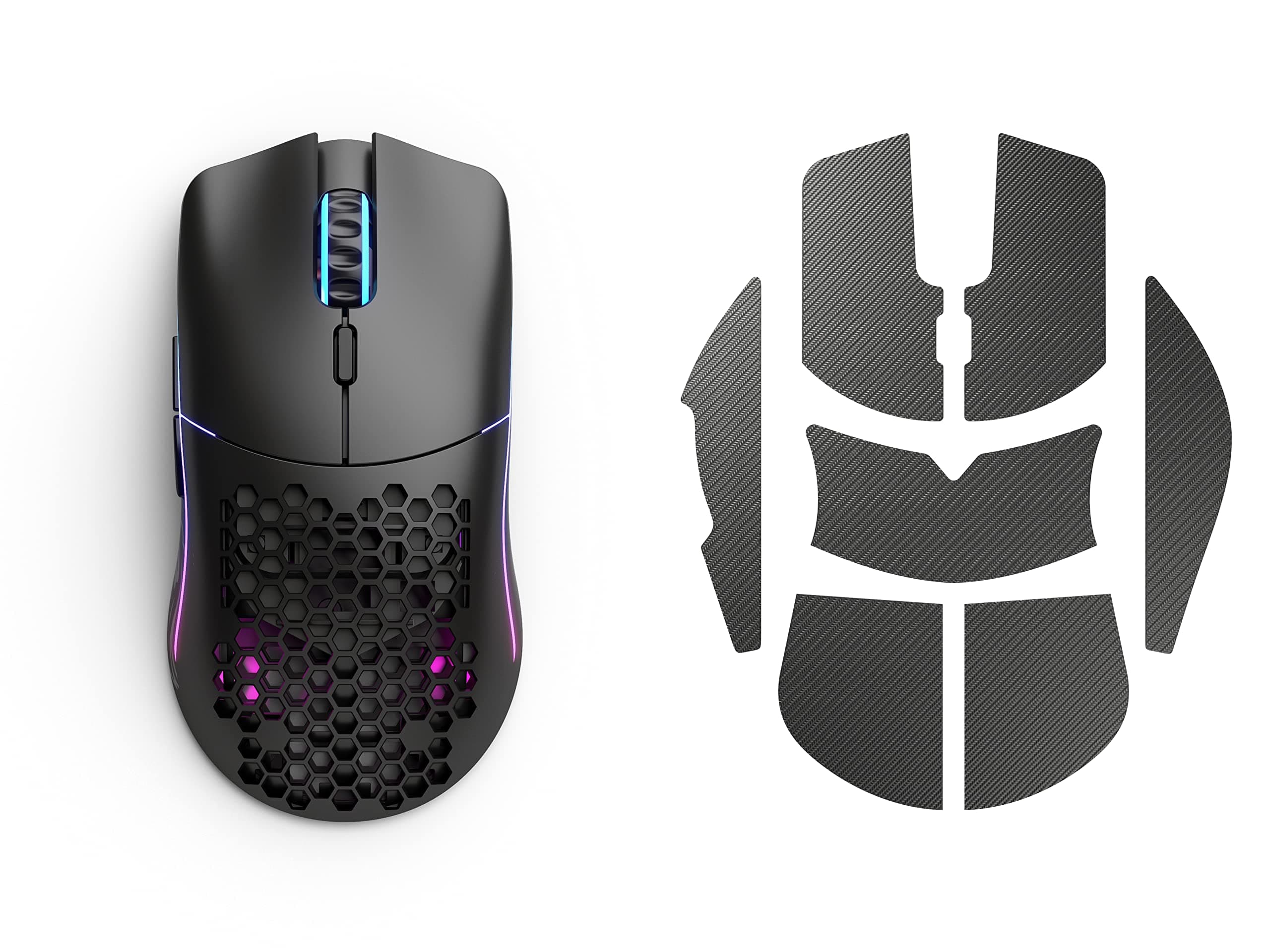 (Mouse + Grip Tape) Glorious Model O Wireless Gaming Mouse - RGB 69g Lightweight Wireless Gaming Mouse (Matte Black) + Glorious Gaming Mouse Grip T...