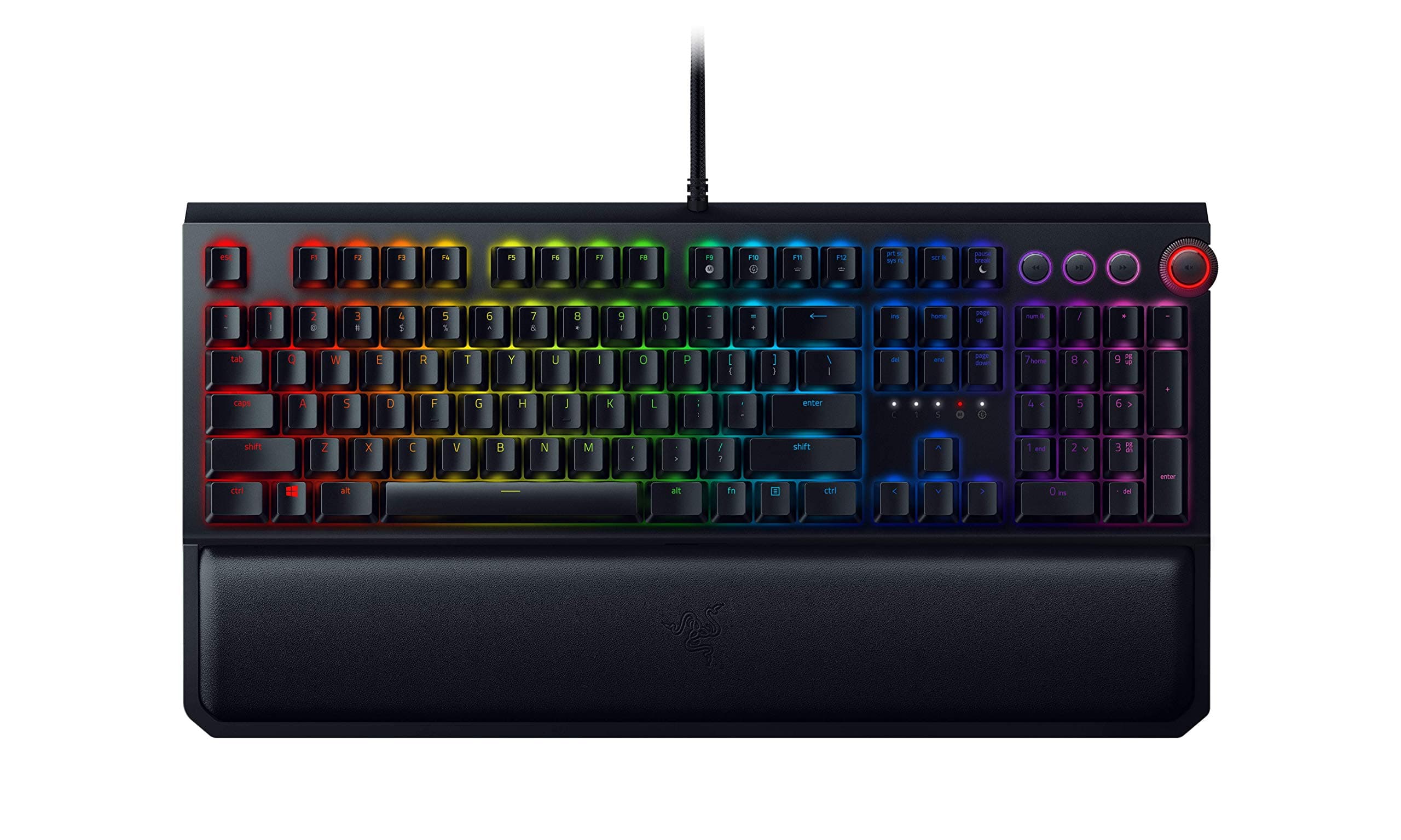 Razer BlackWidow Elite Mechanical Gaming Keyboard: Green Mechanical Switches - Tactile & Clicky - Chroma RGB Lighting - Magnetic Wrist Rest - Dedic...