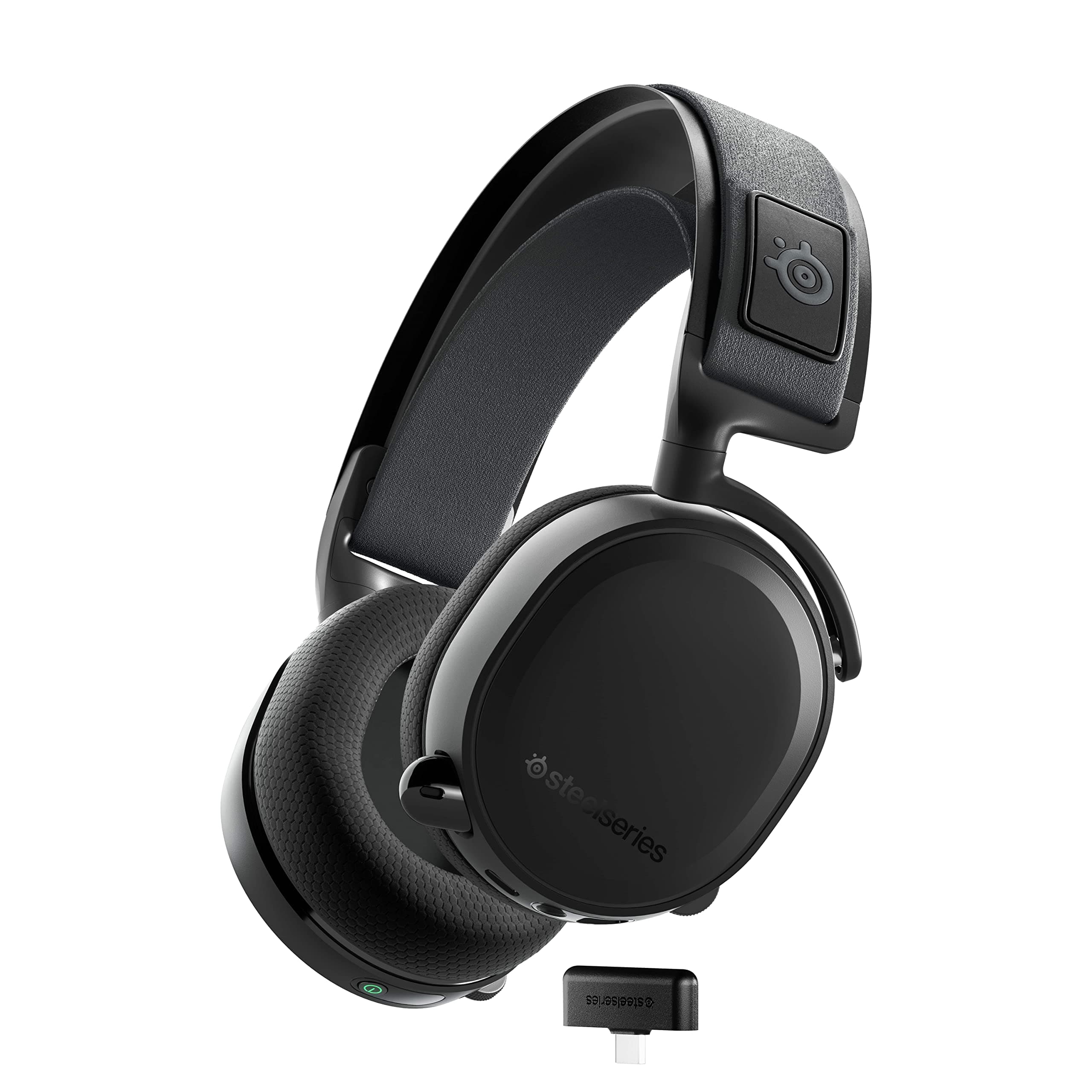SteelSeries Arctis 7+ Wireless Gaming Headset – Lossless 2.4 GHz – 30 Hour Battery Life – USB-C – 7.1 Surround – for PC, PS5, PS4, Mac, Android and...