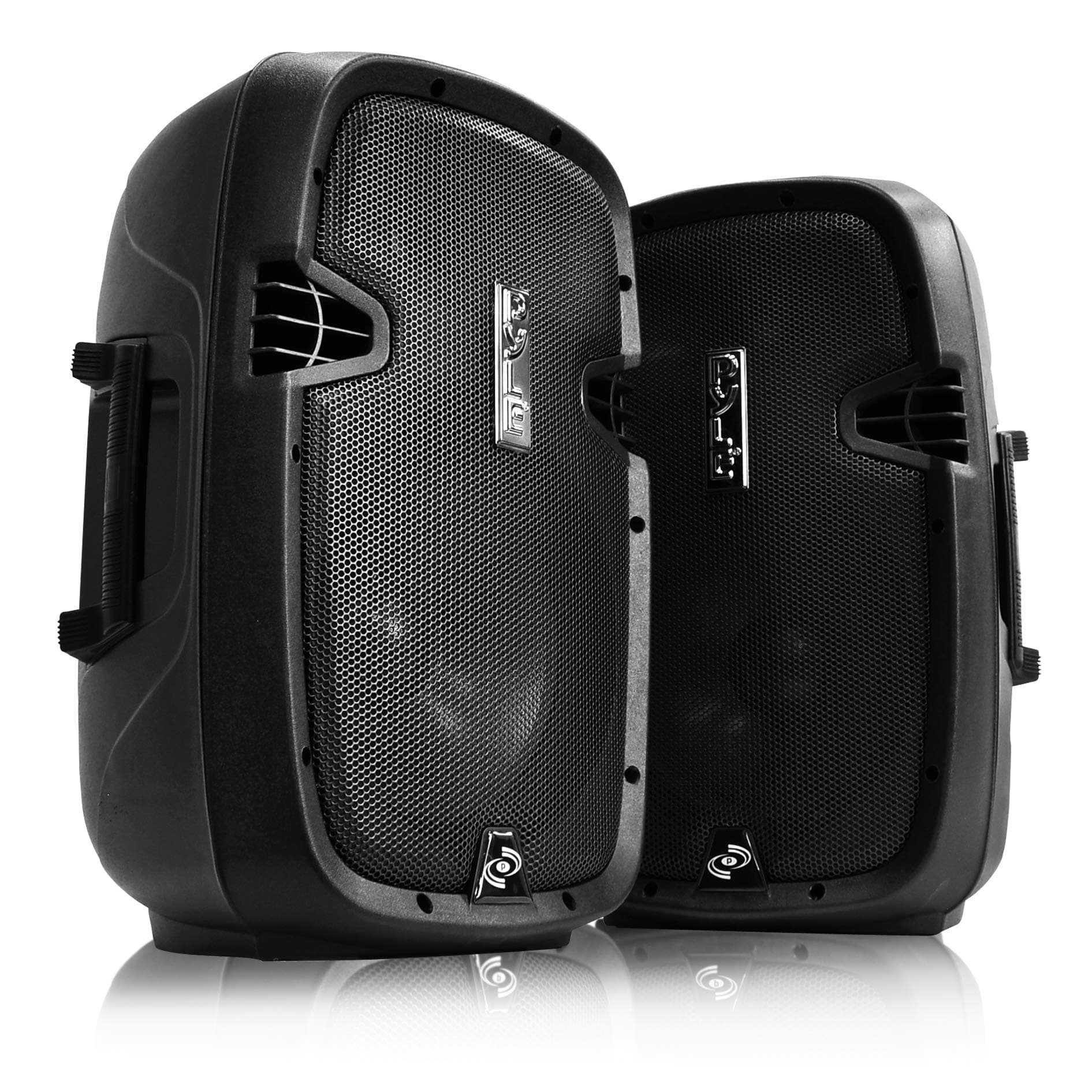 Wireless Portable PA Speaker System - 1000W High Powered Bluetooth Compatible Active + Passive Pair Outdoor Sound Speakers W/USB SD MP3 AUX - 35mm ...