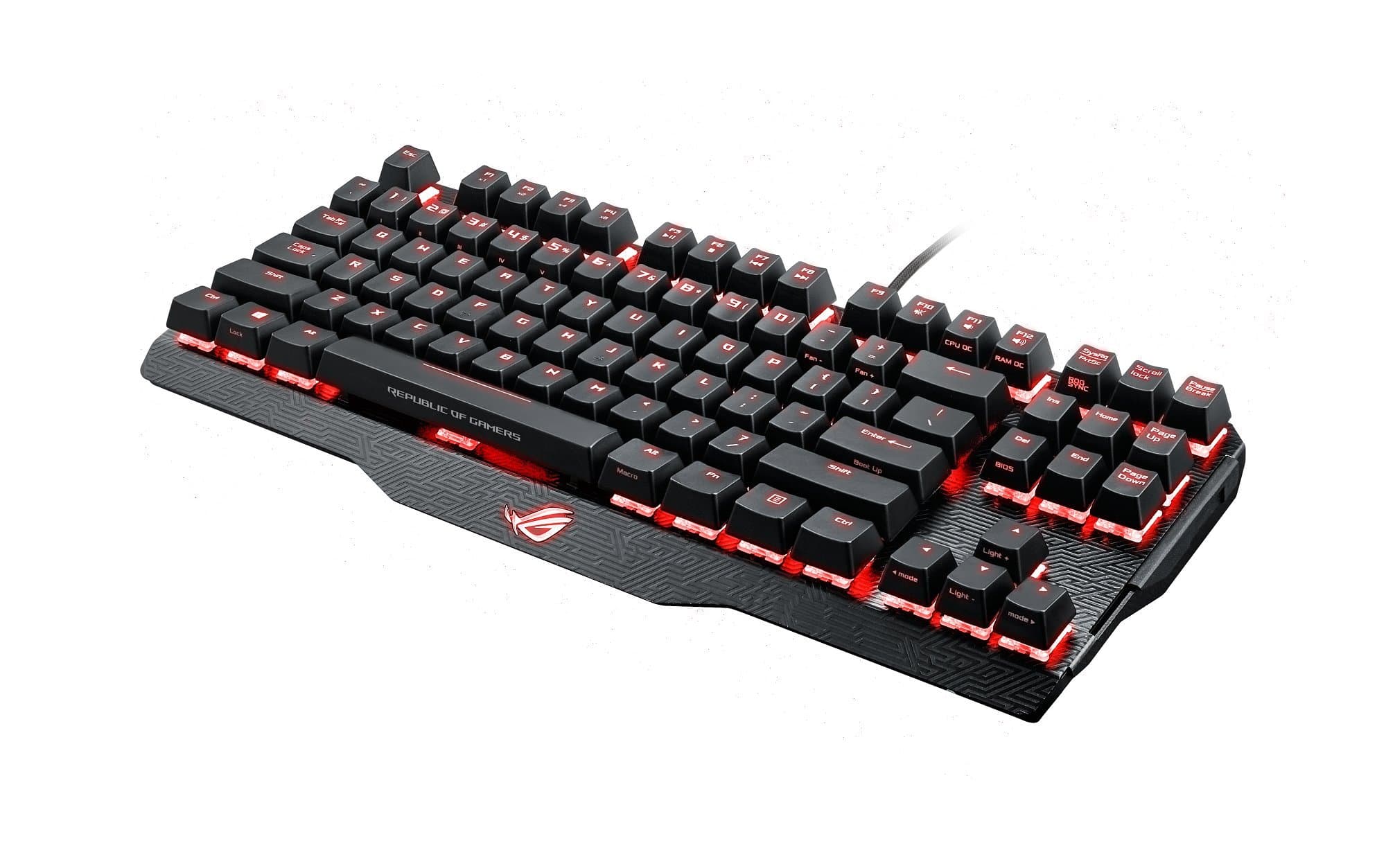 ASUS RGB Mechanical Gaming Keyboard - M802 ROG Claymore Core | Cherry MX Red Switches | Dedicated Hot Keys for One-Click Overclocking, Fan Control ...