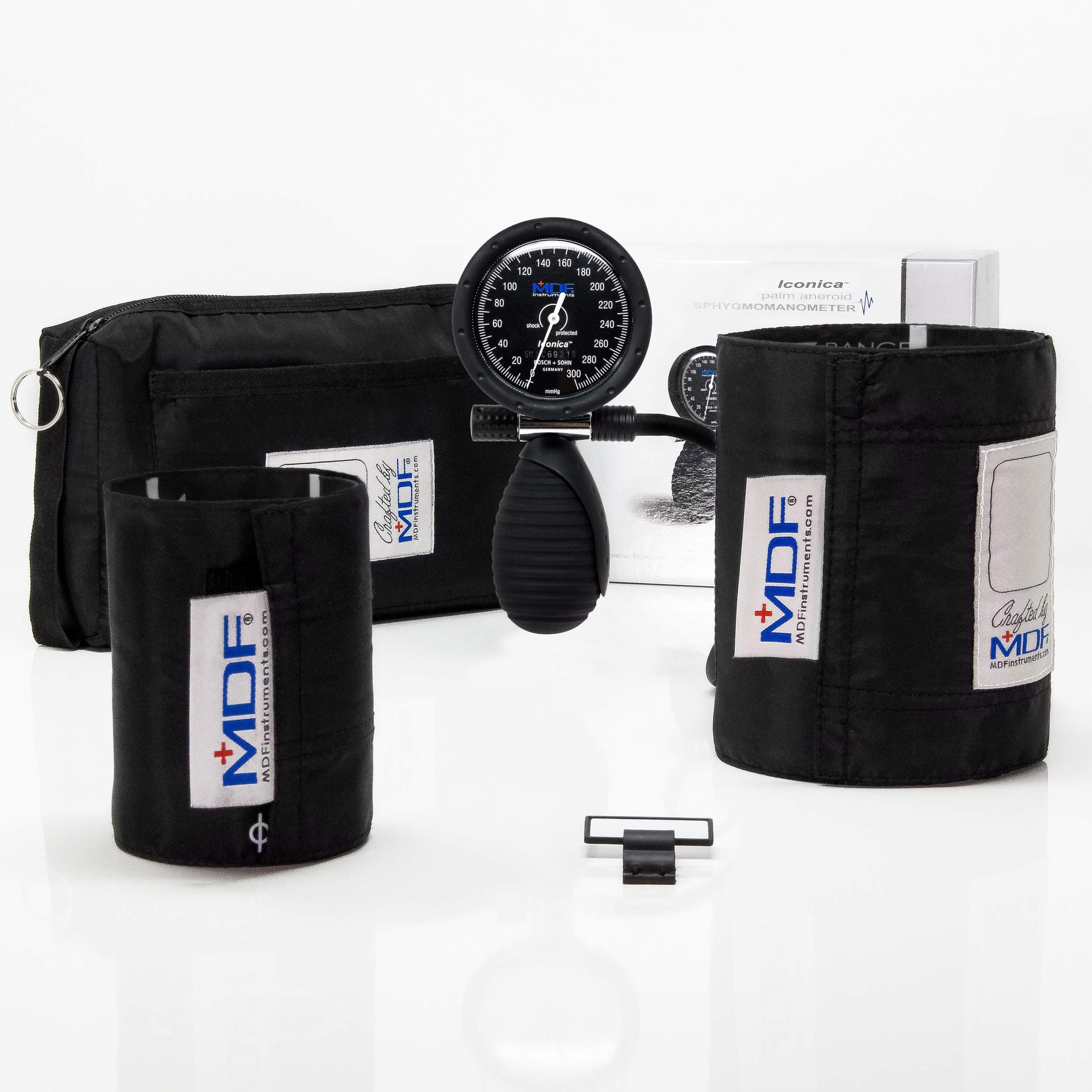 MDF® Iconica® Palm Aneroid Sphygmomanometer - German Made Professional Blood Pressure Monitor with Adult & Pediatric Size Cuffs - Lifetime Calibrat...