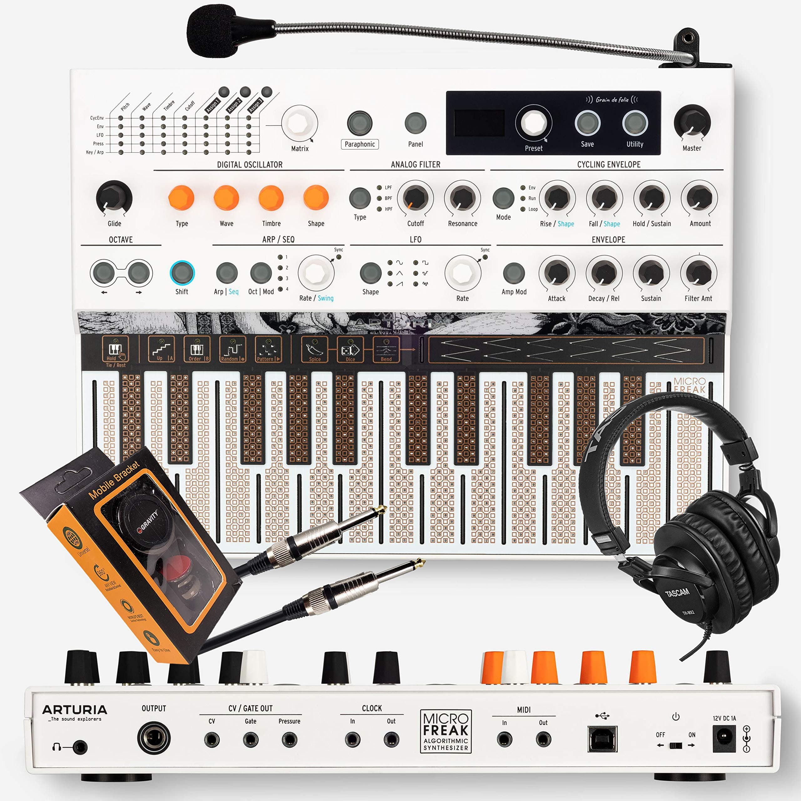 Arturia MicroFreak Vocoder Edition Hybrid Synthesizer 25-Key Paraphonic Hybrid Hardware Synth and Vocoder with Flat Keyboard and Gravity Phone Hold...