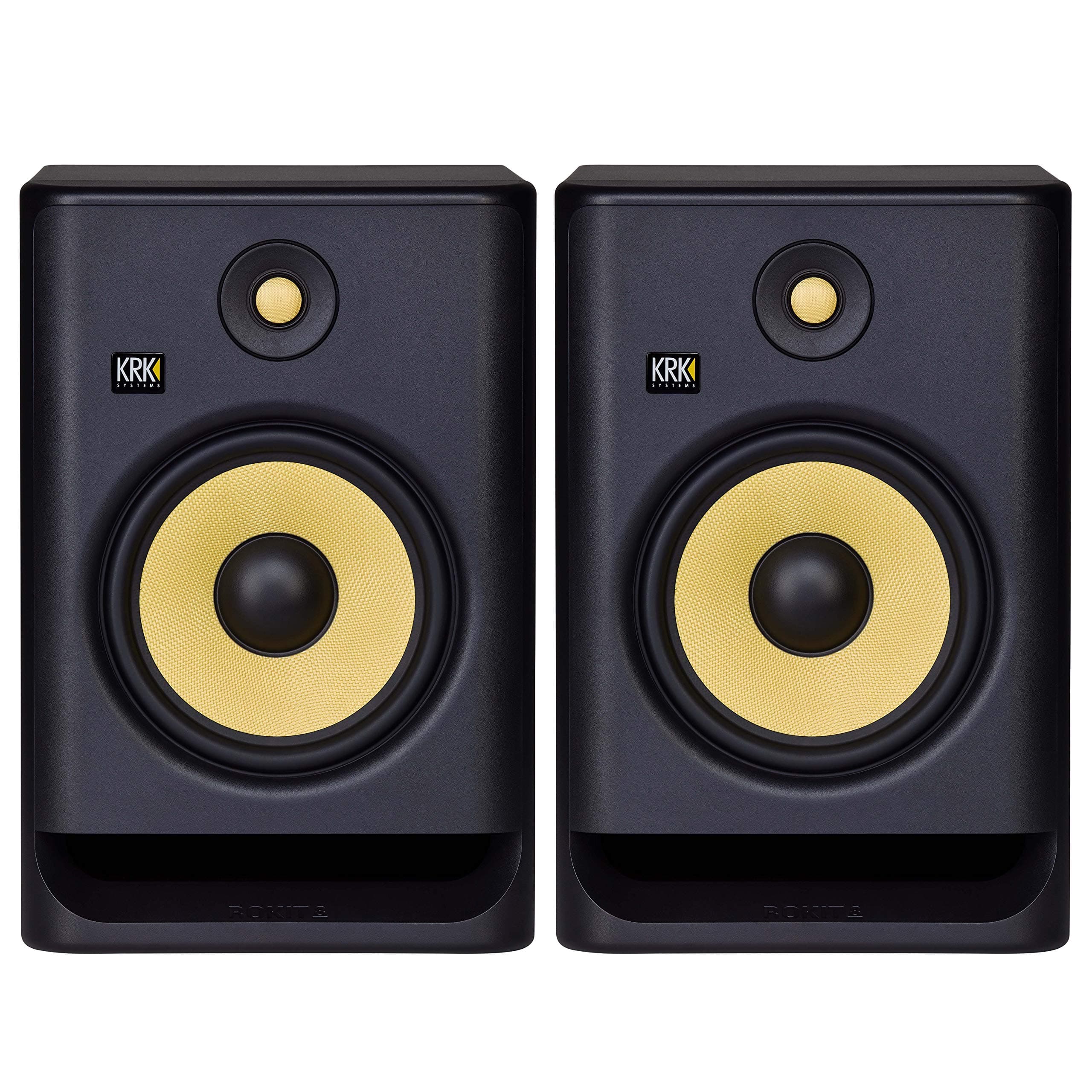 KRK RP8 Rokit 8 G4 Professional Bi-Amp 8" Powered Studio Monitor Pair, Black