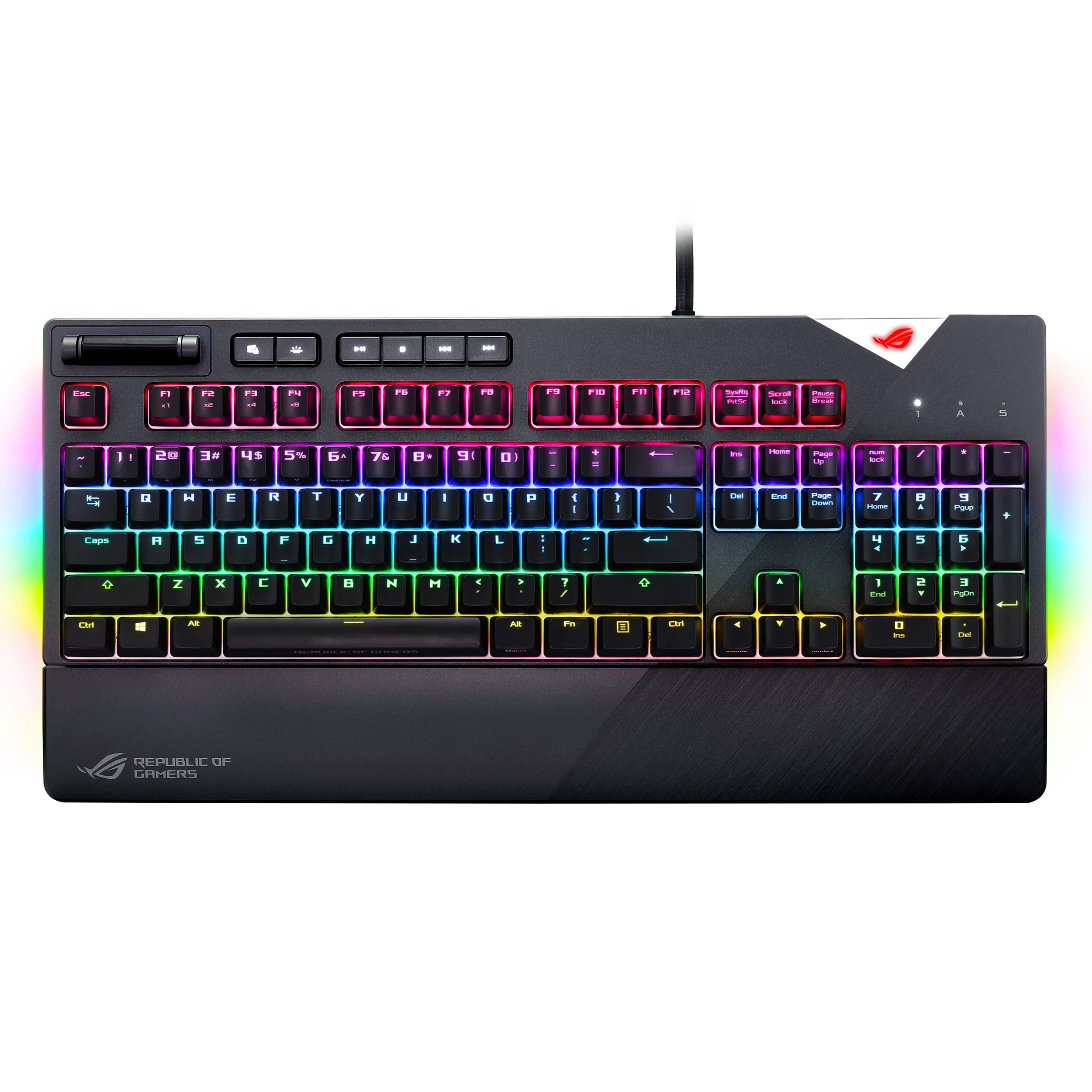 ASUS RGB Mechanical Gaming Keyboard - ROG Strix Flare (Cherry MX Blue Switches - cm SS) | Aura Sync & SDK | Gaming Keyboard for PC | Customizable B...