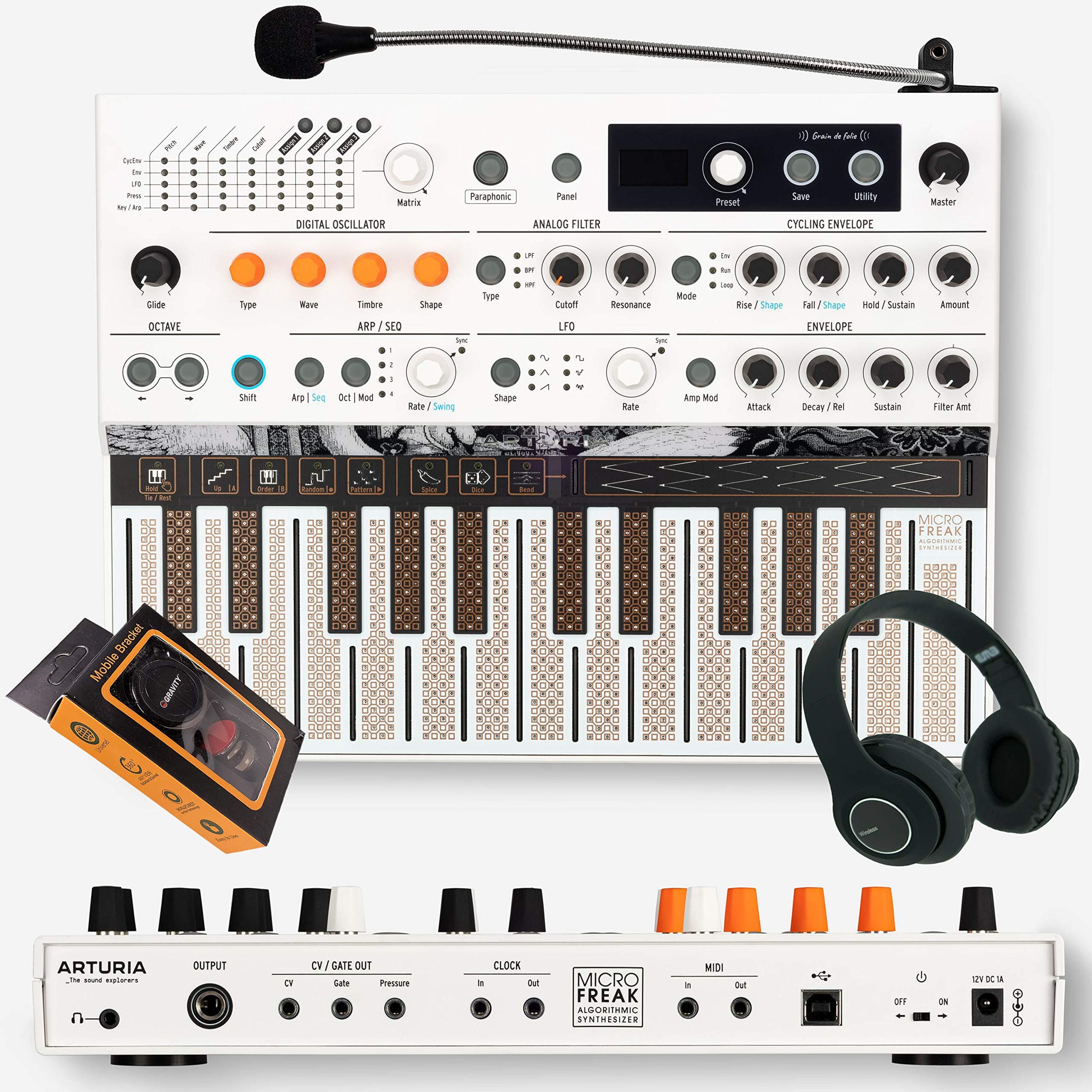 Arturia MicroFreak Vocoder Edition Hybrid Synthesizer 25-Key Paraphonic Hybrid Hardware Synth and Vocoder with Poly-aftertouch Flat Keyboard and Gr...