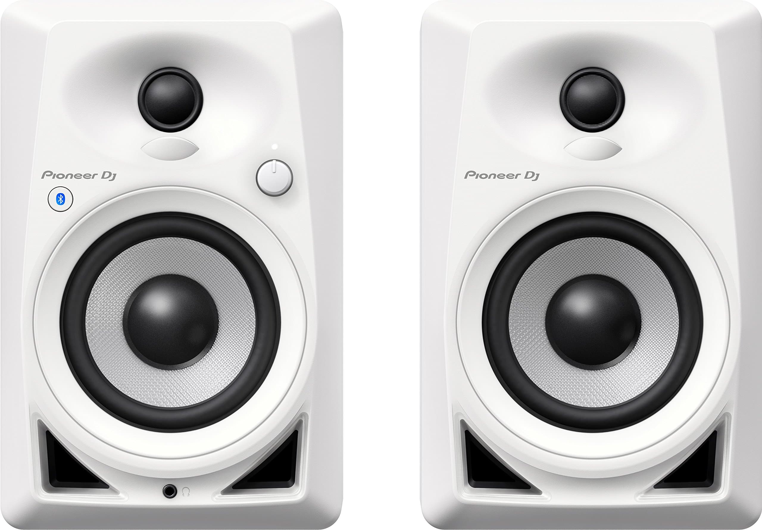 Pioneer DJ DM-40BT Desktop Monitor System with Bluetooth Functionality, 4-Inch (Pair, White)