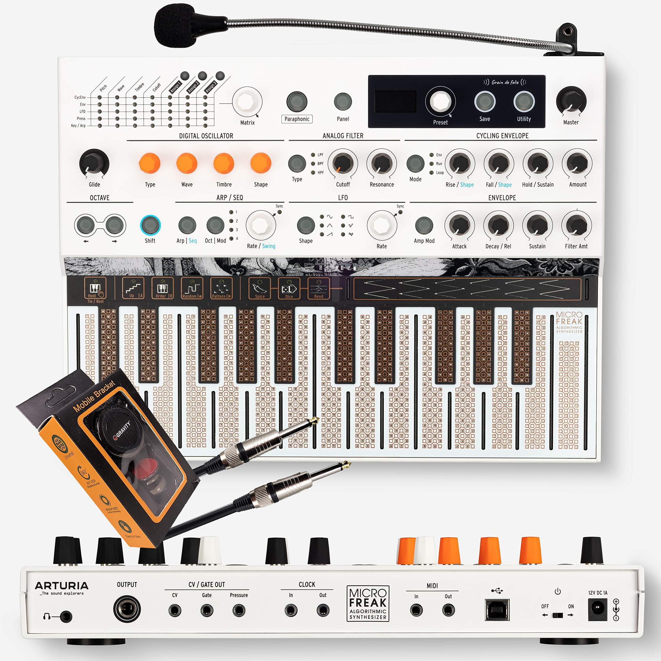 Arturia MicroFreak Vocoder Edition Hybrid Synthesizer 25-Key Paraphonic Hybrid Hardware Synth and Vocoder with Poly-aftertouch Flat Keyboard and Gr...