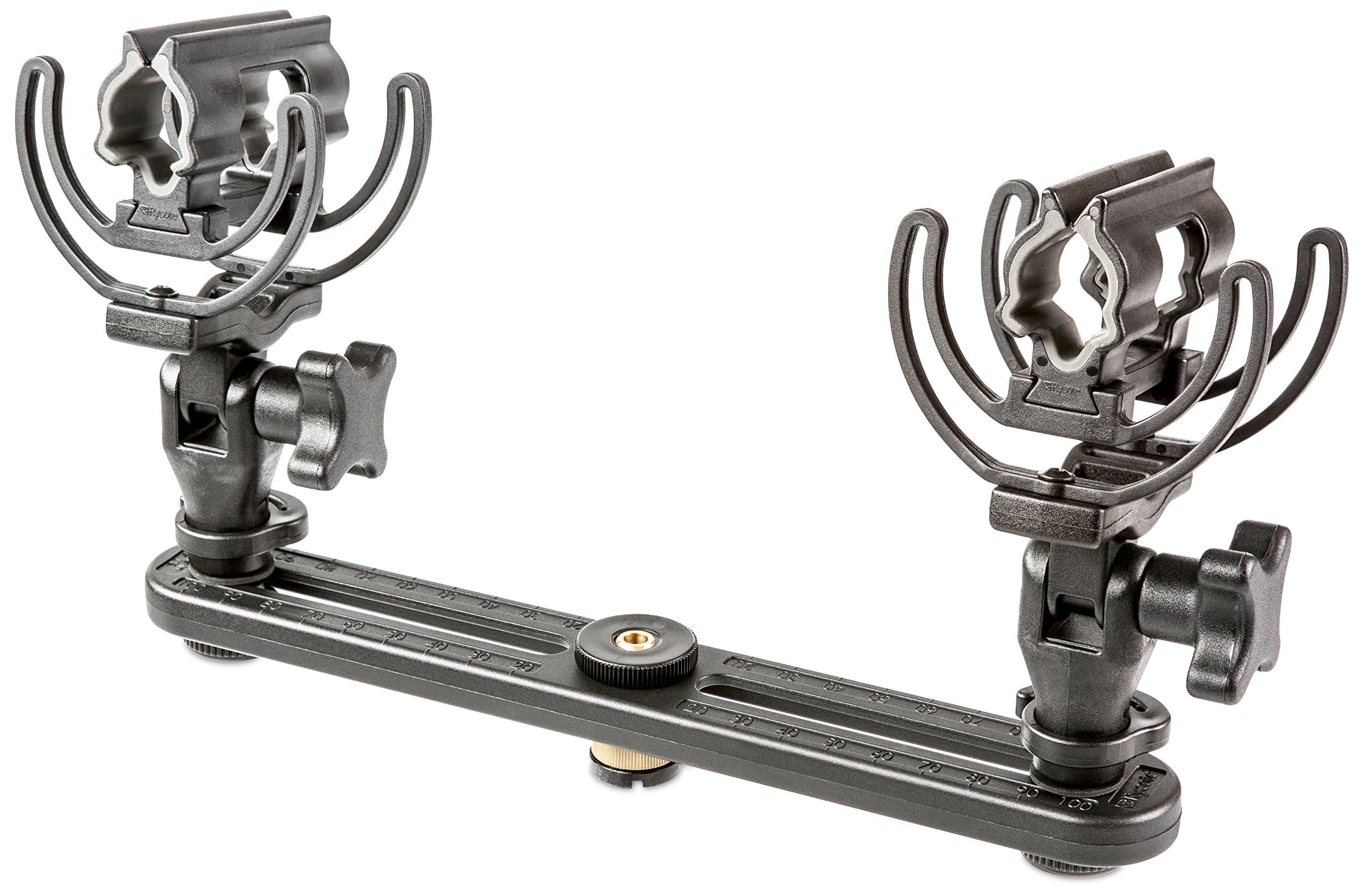 Rycote InVision Stereo Pair Kit for 19-25mm Diameter Shotgun Microphones, Includes 2x InVision INV 7HG MKIII Holder, Stereo Bar, 3/8" Adaptor, ...