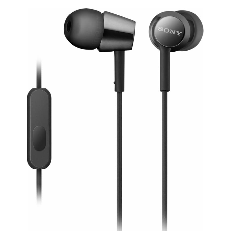 Tai Nghe Nhét Tai Sony MDR-EX155AP Đen - Hàng Chính Hãng