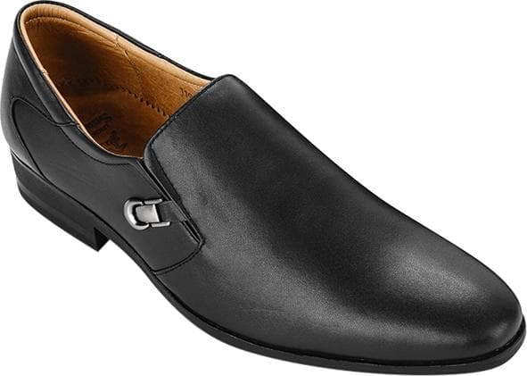 Giày tây nam da bò đế cao su mũi nhọn SUNPOLO SKT119 phiên bản đen - Size 41