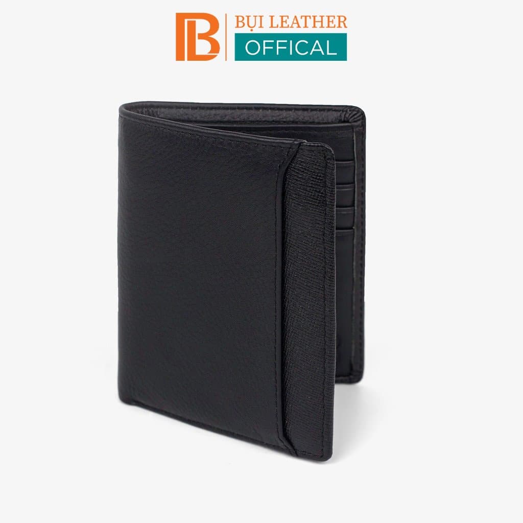 Ví nam da bò Nappa hạt phối da Saffiano V111 - Bụi leather - Bảo hành 12 tháng - Ví đứng