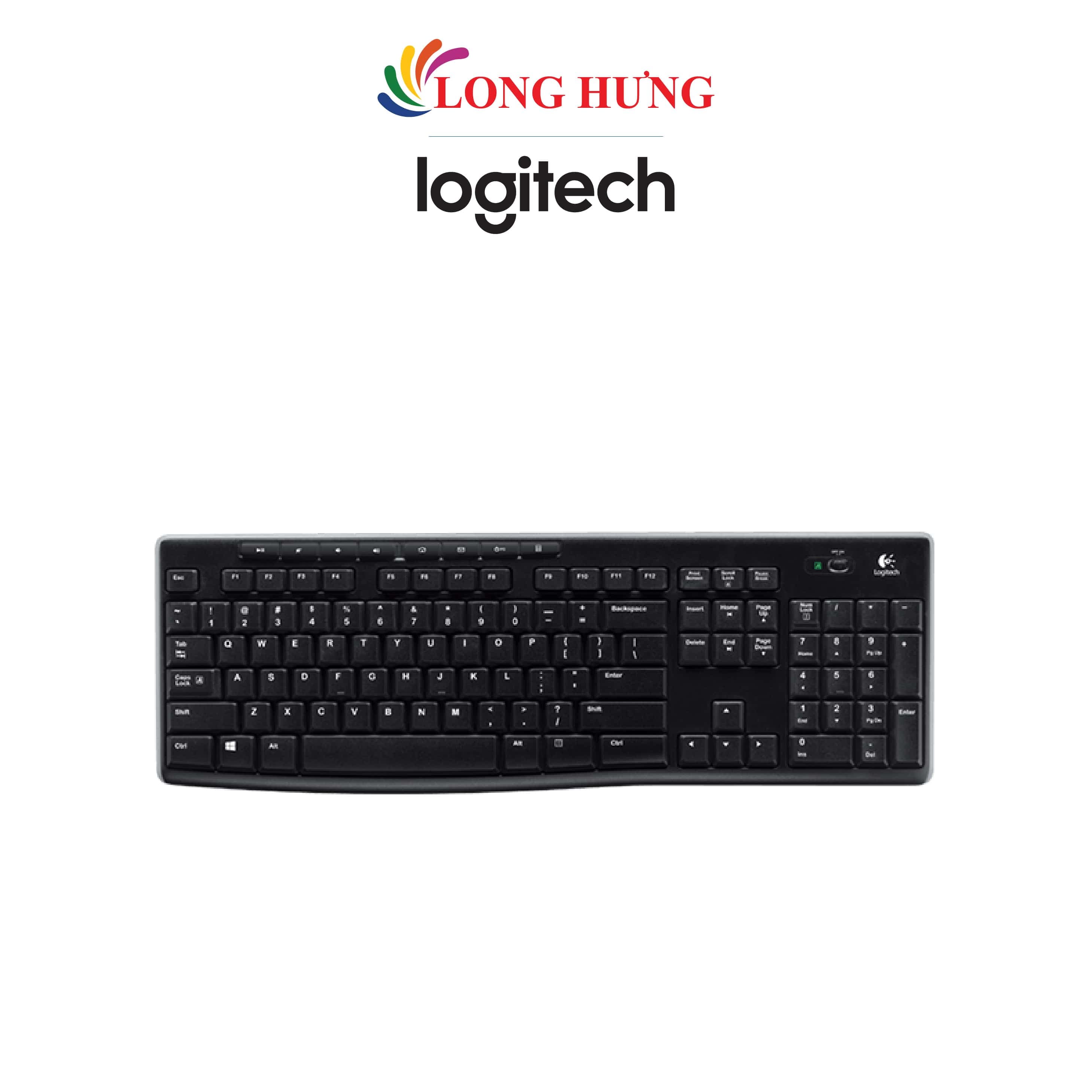 Bàn phím không dây Logitech K270 - Hàng chính hãng - Đen