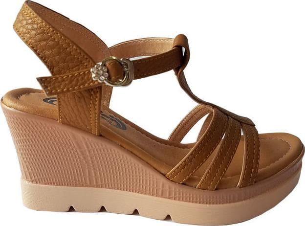 Giày Sandal Nữ Đế Xuồng BIGGBEN Da Bò Thật SDX17 - 38