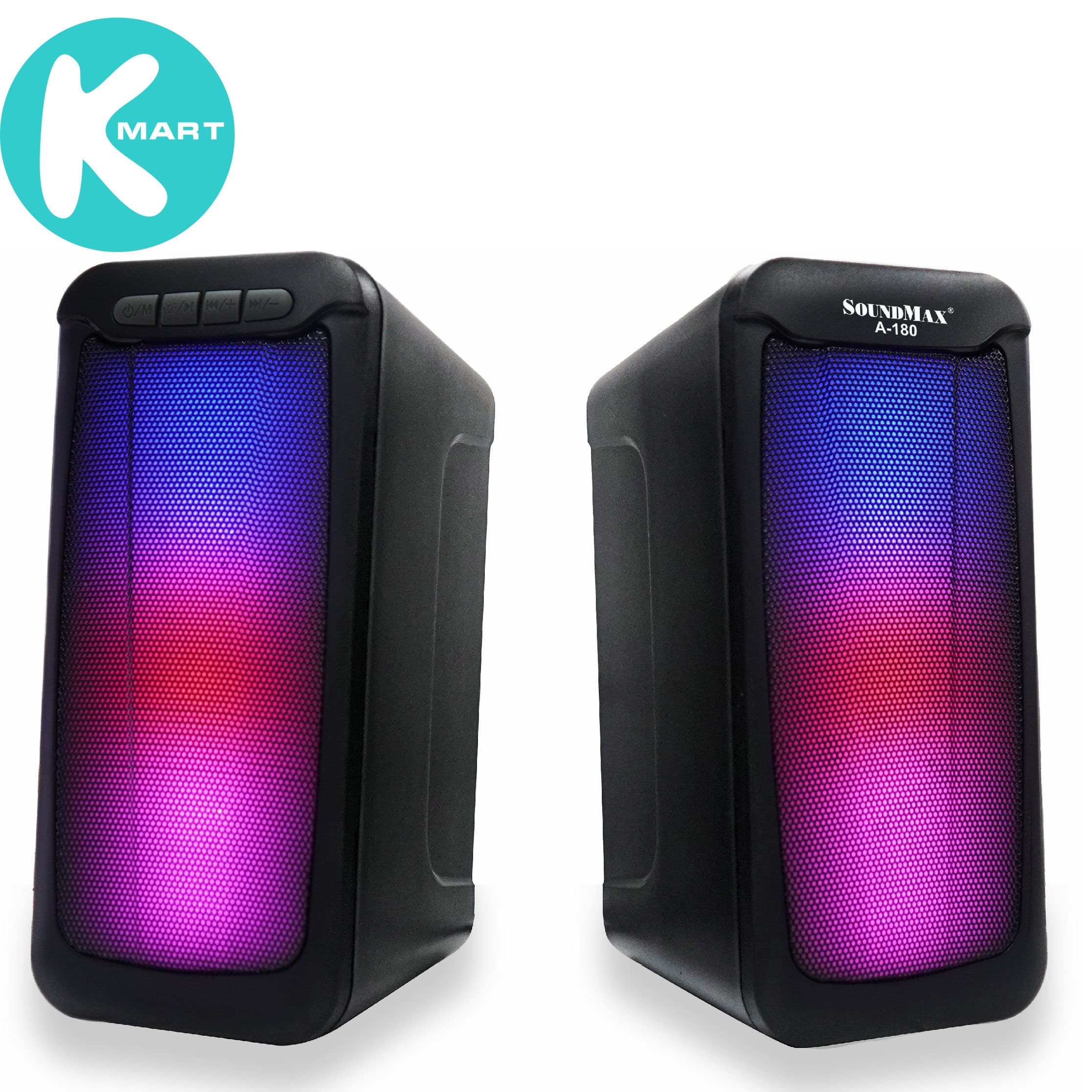 Loa Vi Tính SoundMax A180 2.0 10W RMS LED RGB  Jack 3.5mm  Bluetooth 5.0 - Hàng chính hãng
