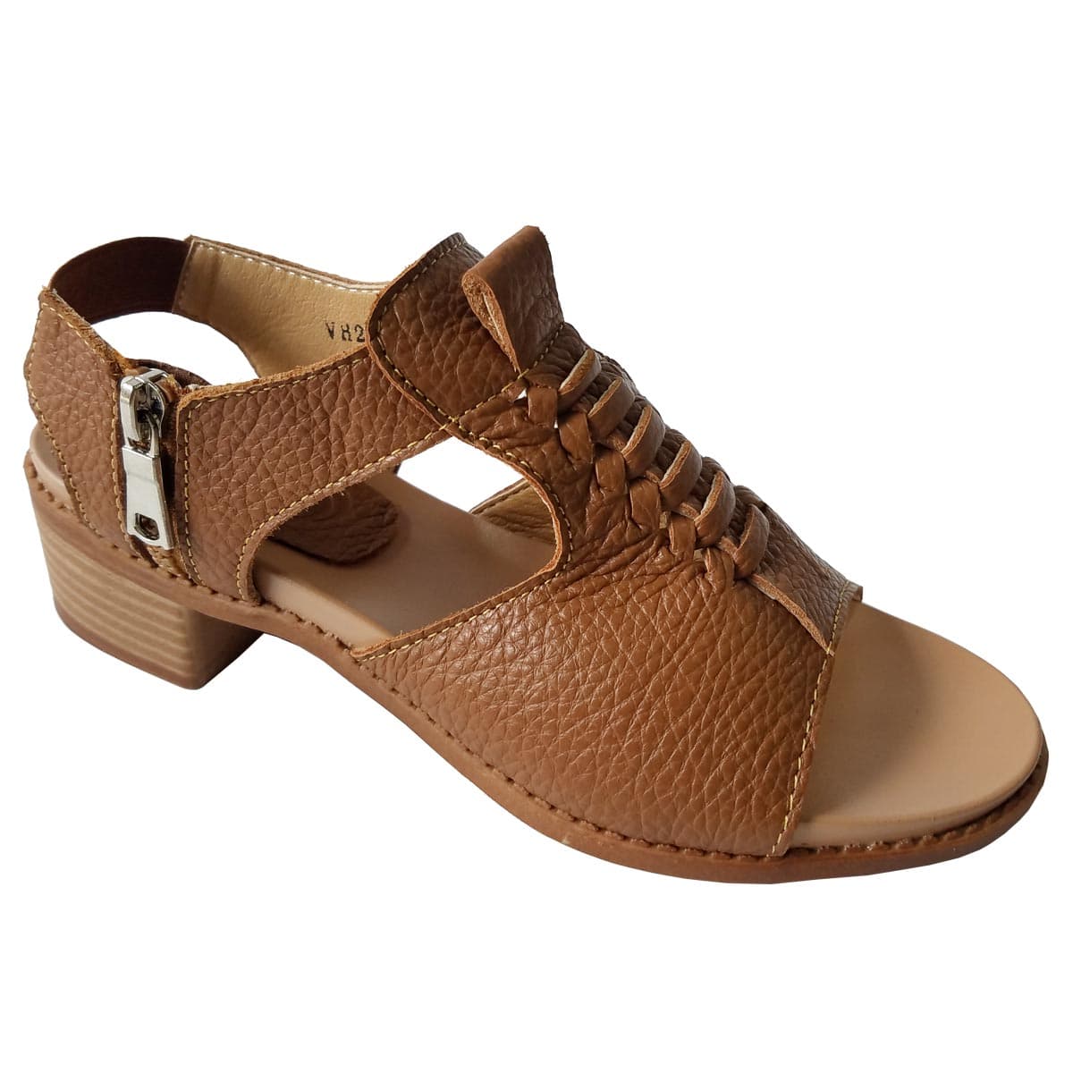 Giày Sandal Cao Gót BIGGBEN Da Bò Thật Cao 4 Phân SDCG90 - vàng bò - 37