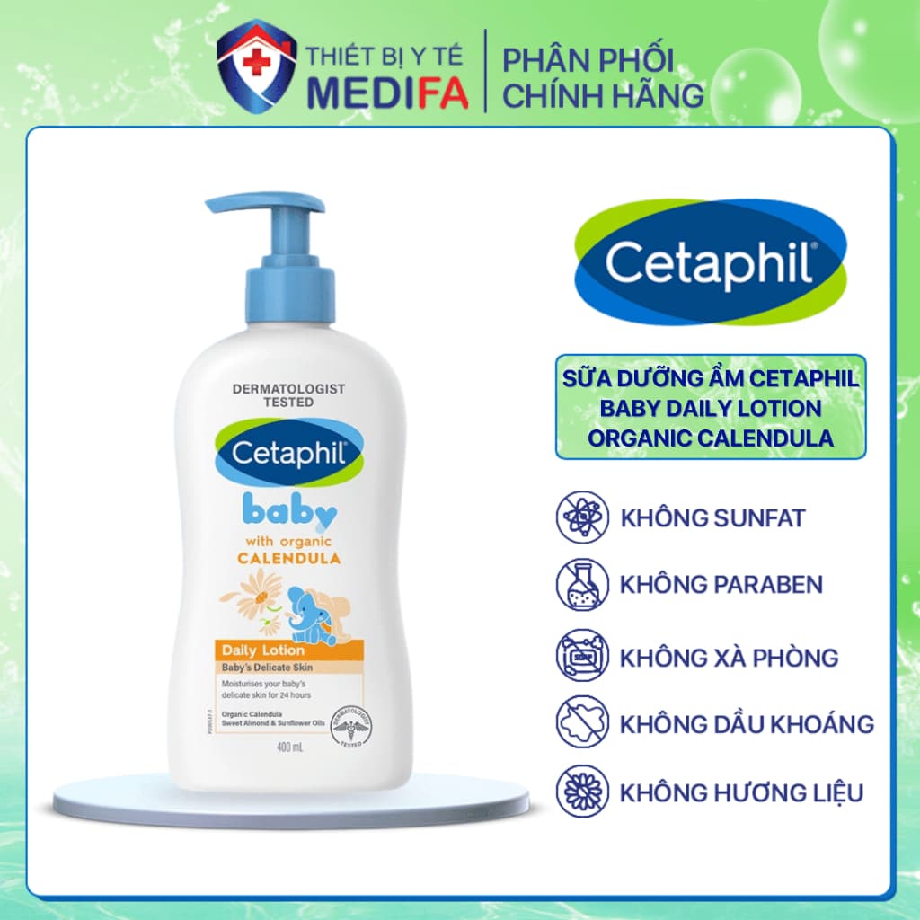 Cetaphil Baby Daily Lotion with Organic Calendula  Sữa dưỡng da Cetaphil cho bé  400ml