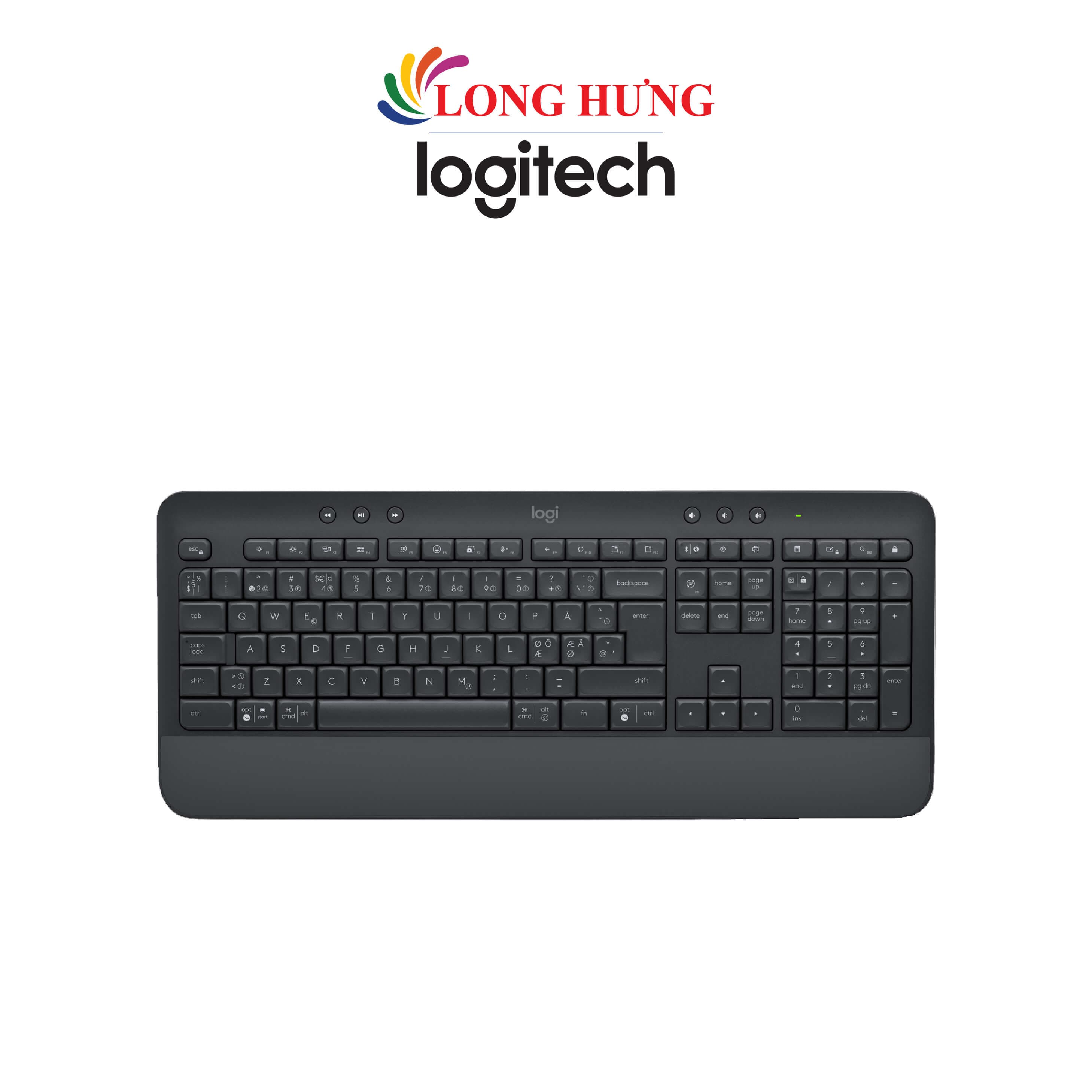 Bàn phím không dây Bluetooth Logitech K650 Signature - Hàng chính hãng - Than chì