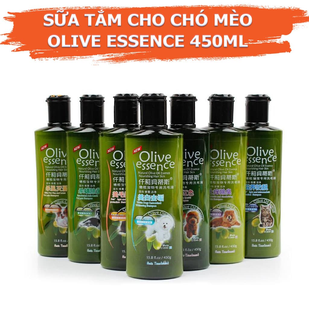 Sữa Tắm Dành Riêng Cho Chó Mèo OLIVE ESSENCE - DƯỠNG LÔNG