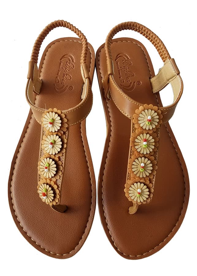 Giày sandal nữ xỏ ngón da bò thật BIGGBEN cao cấp SDN72 - 38