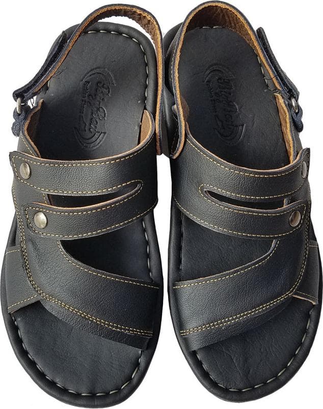 GIày Sandal Nam Da Bò BIGGBEN Cao Cấp SD105 - Đen - 43