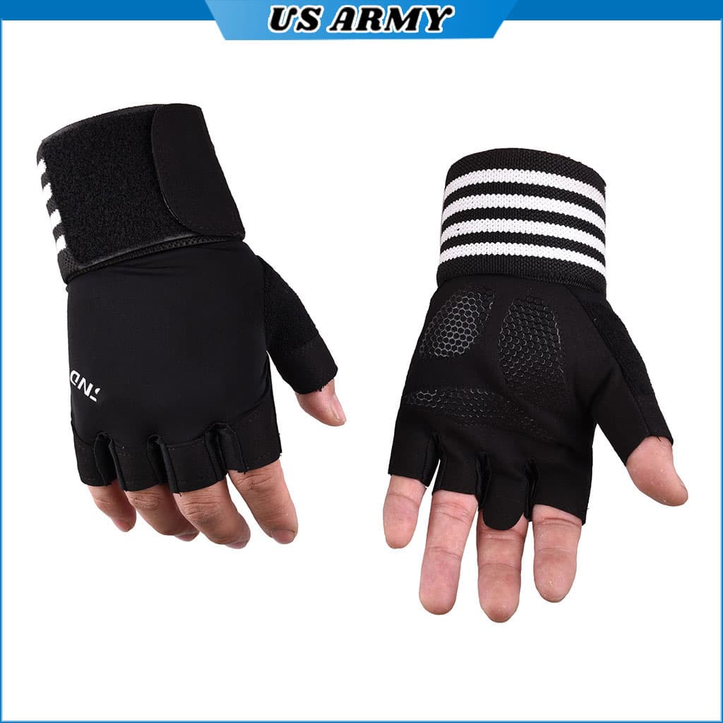 Bao Tay Tập GYM Nam Nữ, Găng Tay Hở Ngón Tập Xà Đơn Nam Nữ US ARMY Đệm Silicone Chống Trượt, Mỏng Nhẹ Thoáng Khí -HÀNG CHÍNH HÃNG - Trắng