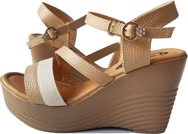 Giày Sandal Nữ Đế Xuồng BIGGBEN Da Bò Thật SDX16 - 36